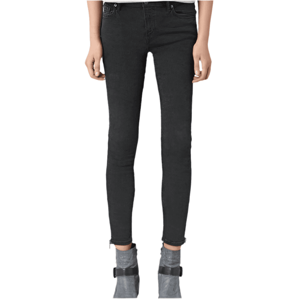 All Saints Washed Black 'Mast Ankle Zip' Jeans -Size 28 — photo 1 of 8
