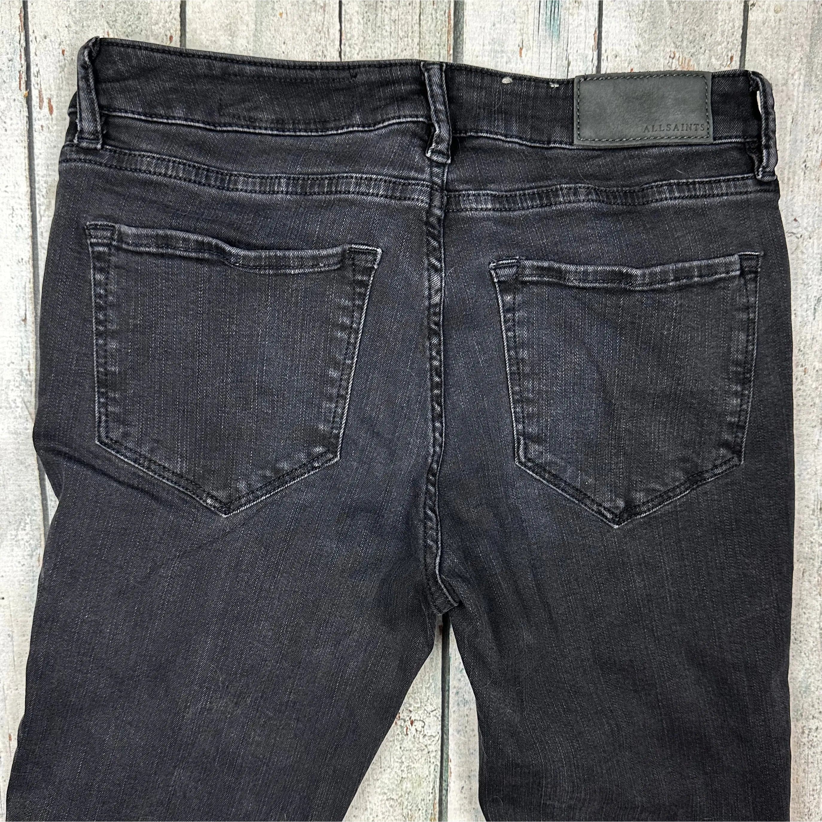 All Saints Washed Black 'Mast Ankle Zip' Jeans -Size 28 — photo 4 of 8
