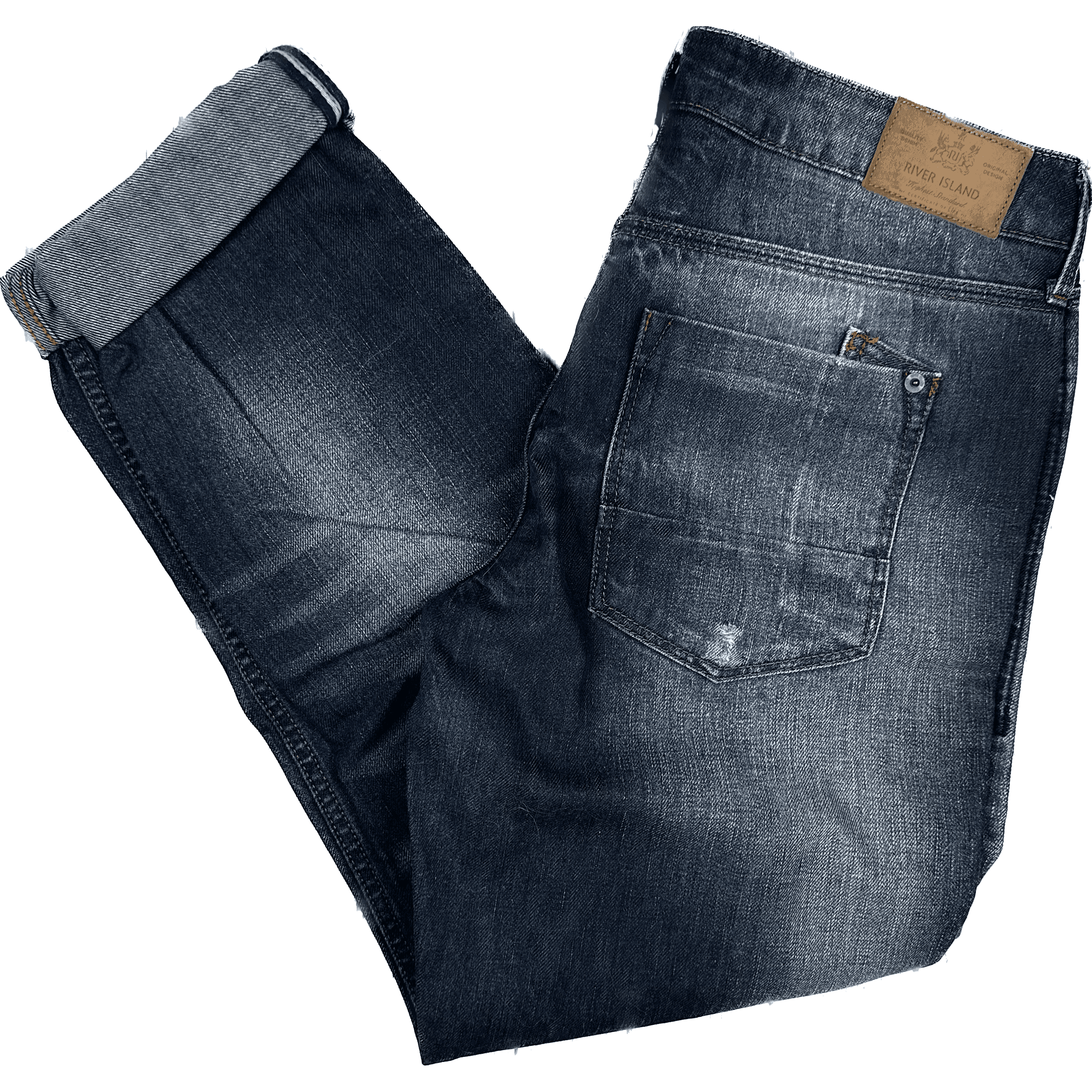 River Island Patched Distressed Boyfriend fit Jeans- Size 10 — photo 1 of 5