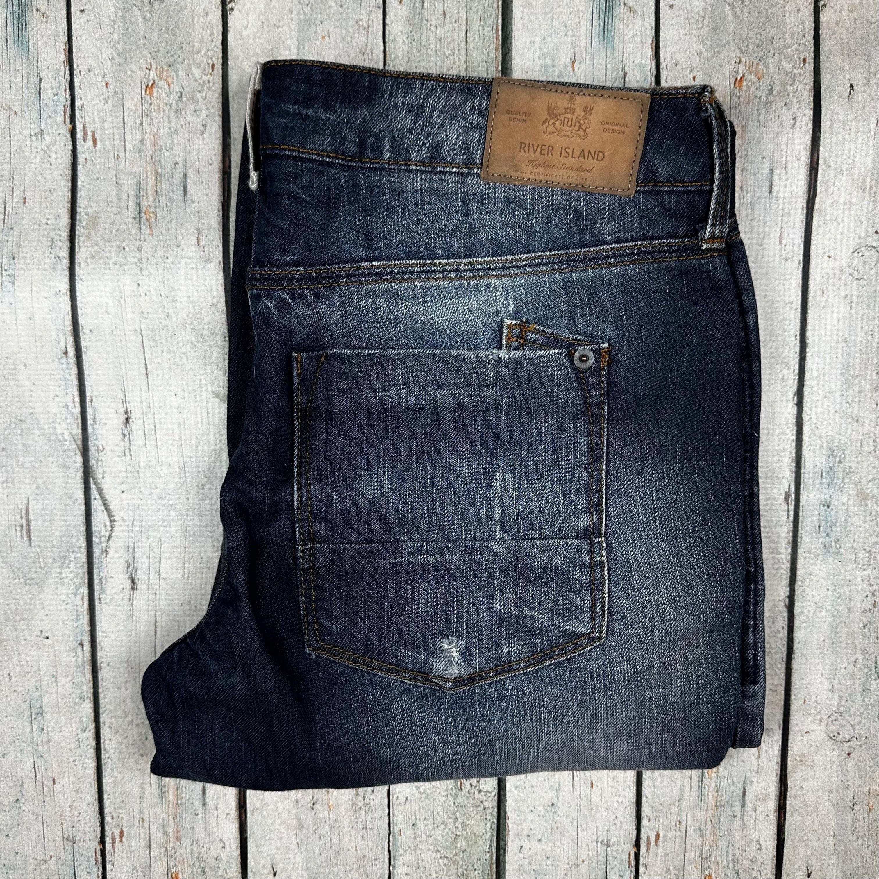 River Island Patched Distressed Boyfriend fit Jeans- Size 10 — photo 4 of 5