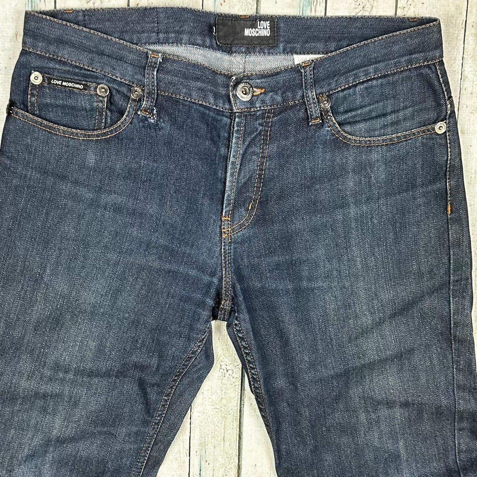Love Moschino Blue Straight Logo Jeans - Size 34" or 16 — photo 3 of 10