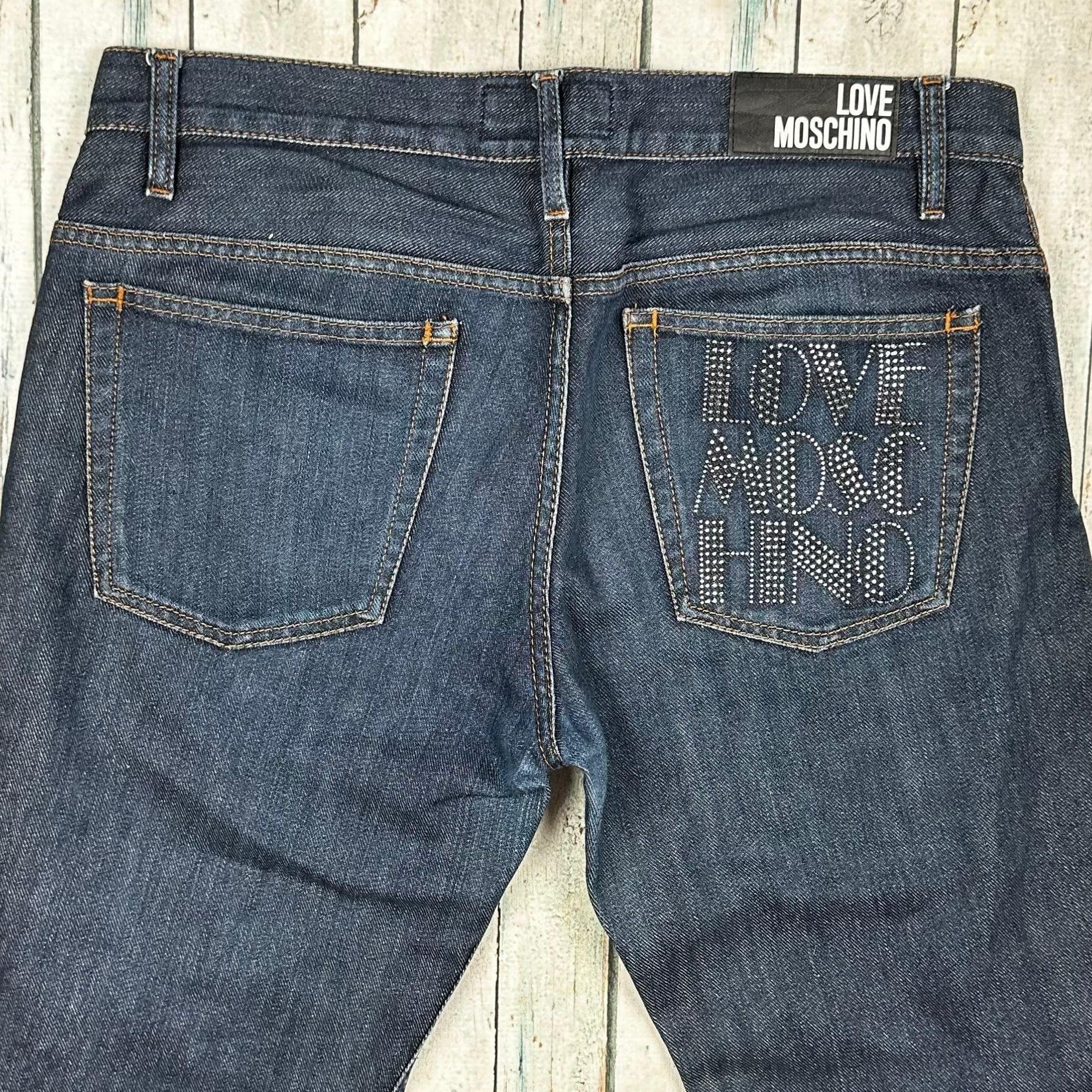 Love Moschino Blue Straight Logo Jeans - Size 34" or 16 — photo 4 of 10