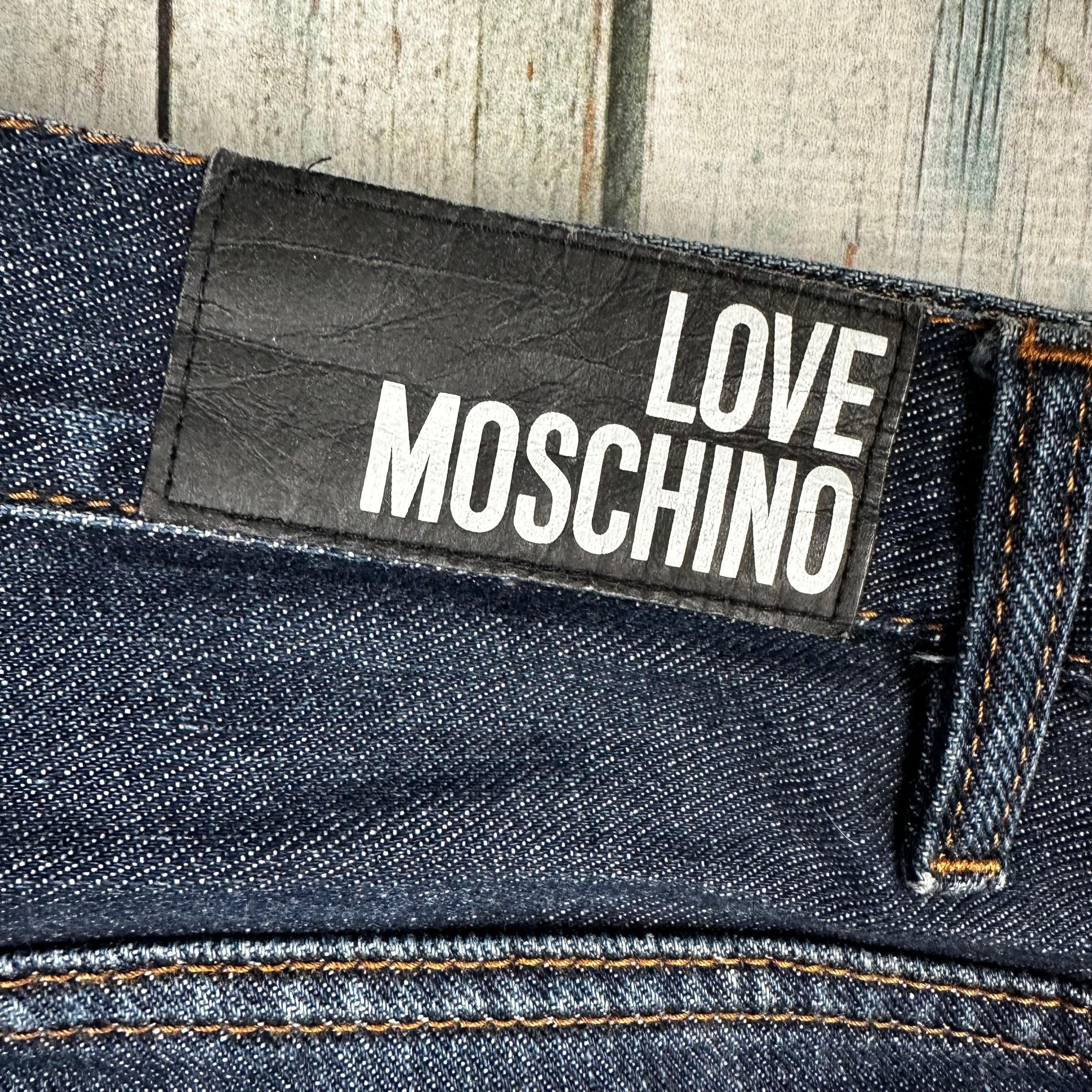 Love Moschino Blue Straight Logo Jeans - Size 34" or 16 — photo 5 of 10