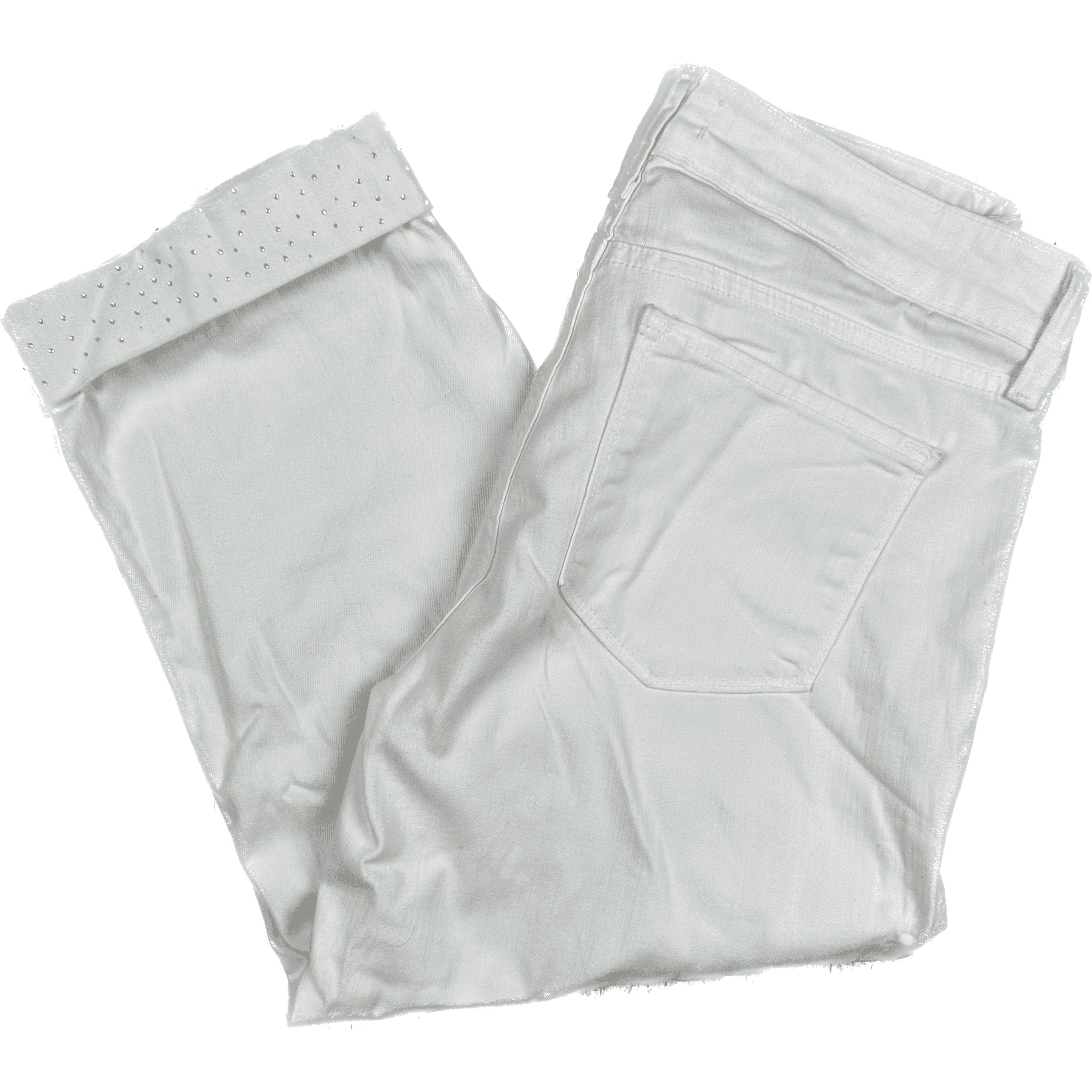 NYDJ Lift & Tuck Cropped Cuffed White Jeans -Size US 6 or 10 AU — photo 1 of 5