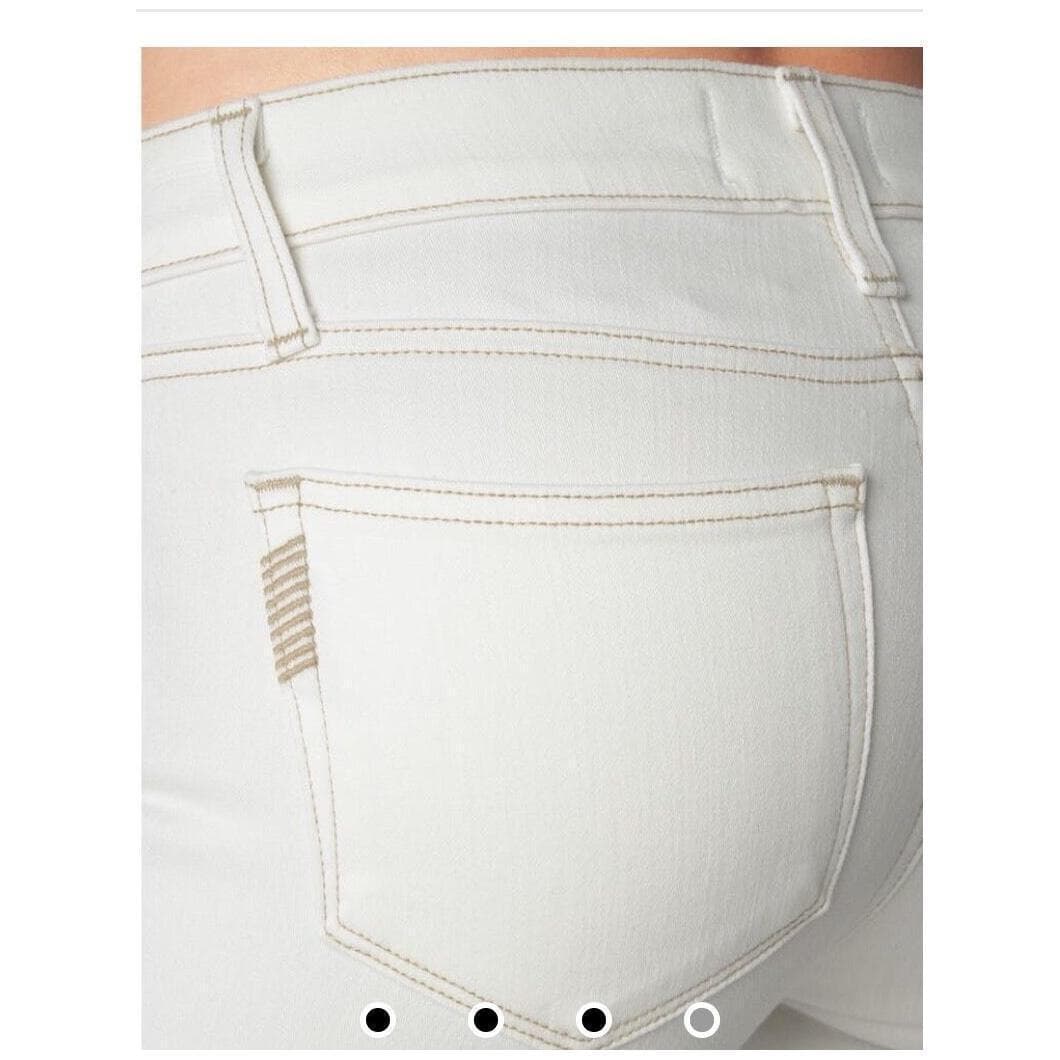 NWT- Paige Denim 'Verdugo Ankle' Ivory Fleur Embroidered Jeans- Size 24 — photo 3 of 5