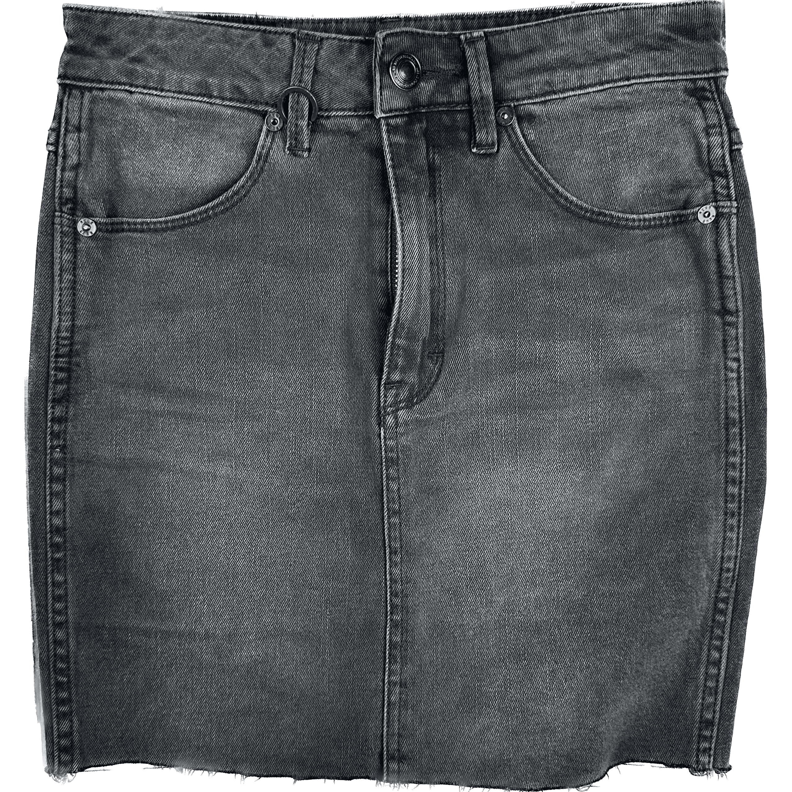 NEUW Ladies Black Aged Look Denim Skirt - Size 25" or 7AU — photo 1 of 3