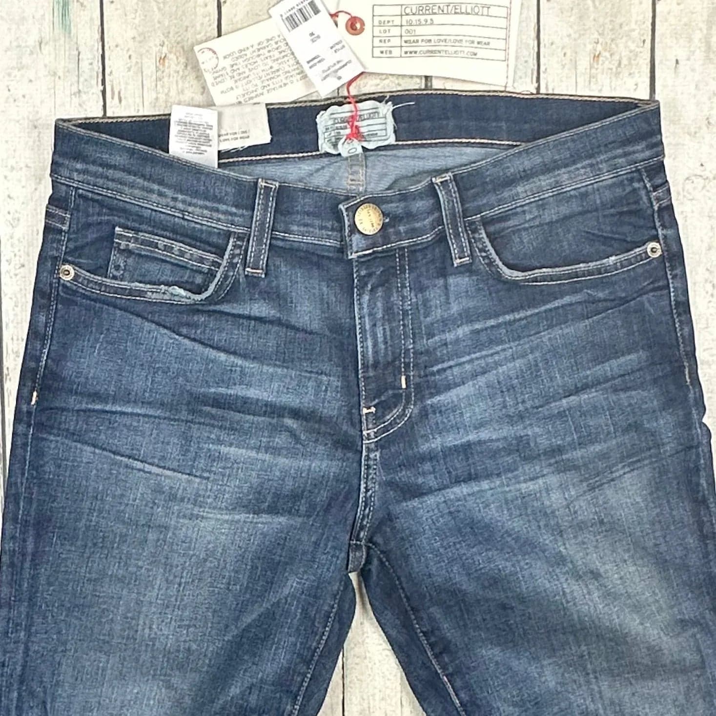 NWT- Current/Elliot 'The Stiletto' Blue Townie Wash Jeans- Size 30 — photo 5 of 7