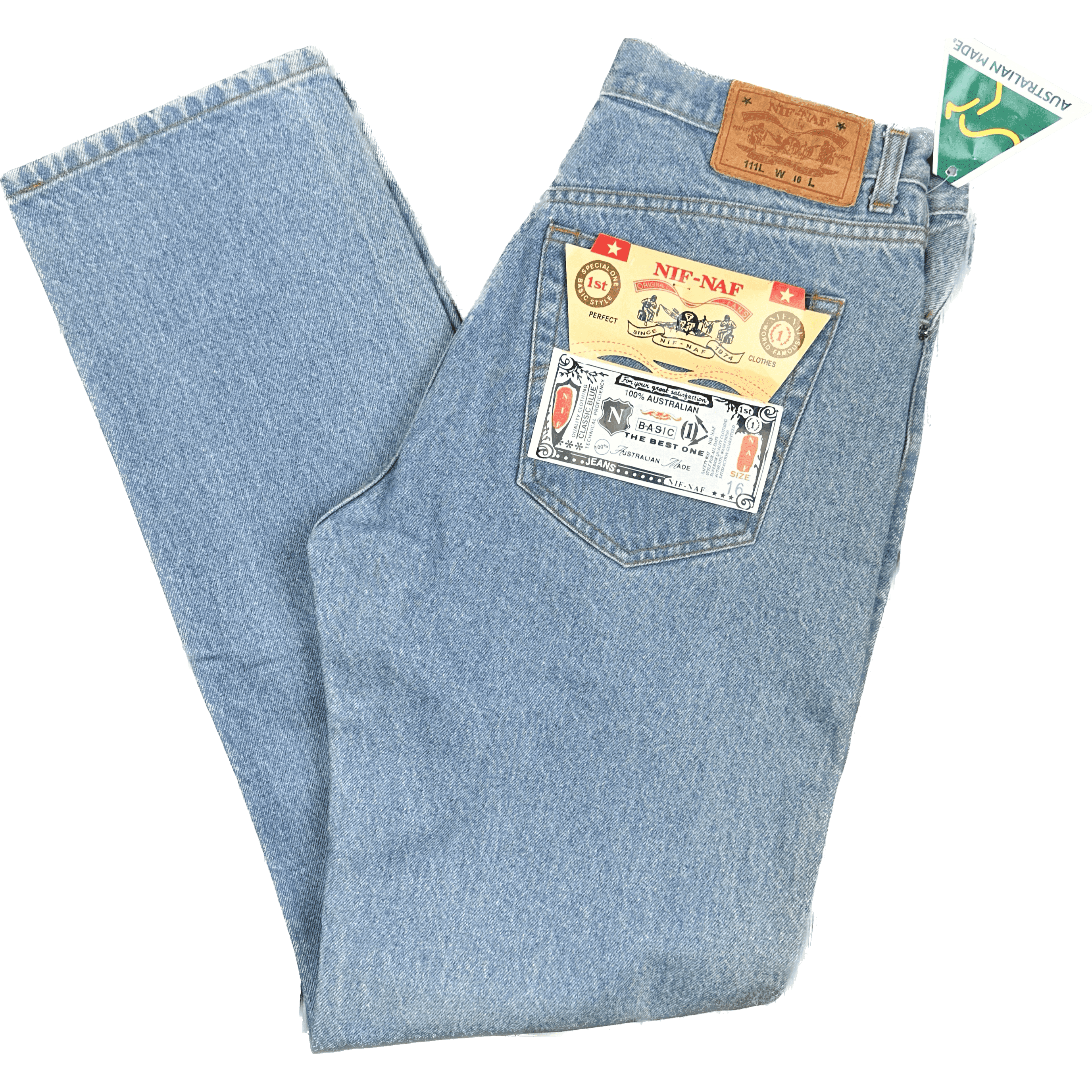 NWT - NIF NAF Deadstock Australian Made Vintage 1980's Classic Jeans- Size 16 — photo 1 of 6