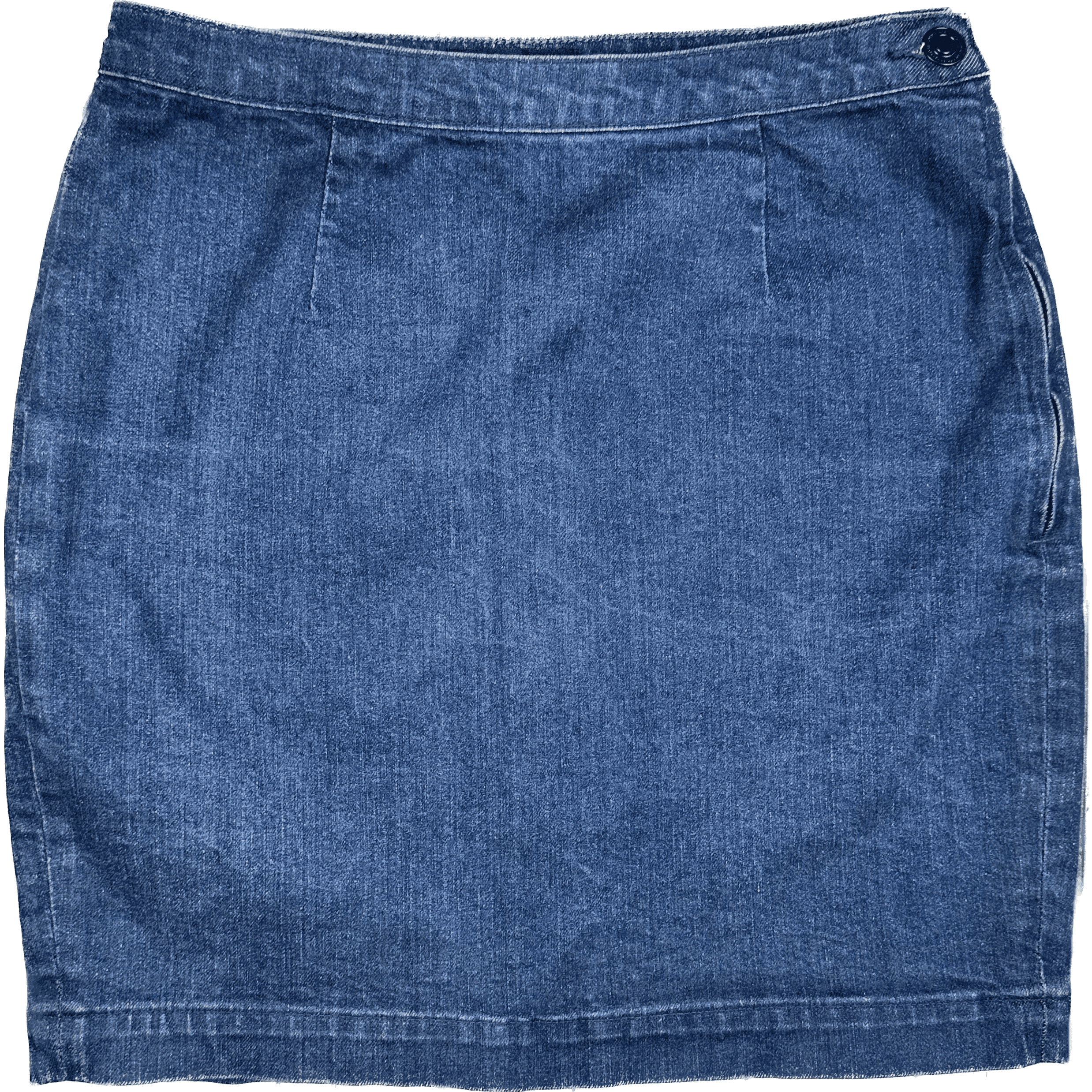 Neuw Flat Waist Denim Stretch Skirt - Size 12 — photo 1 of 3