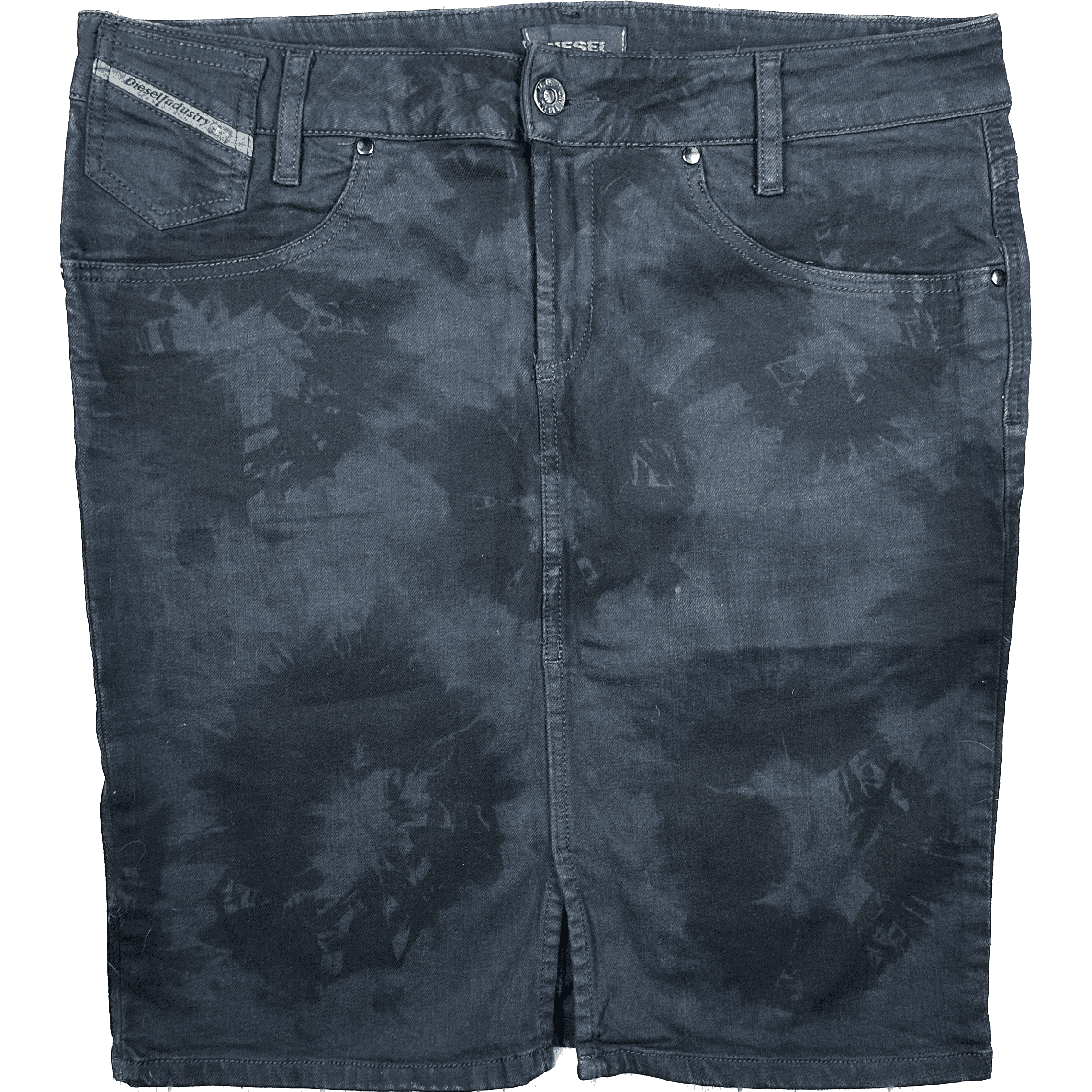 Diesel Italy Denim Dark Print Knee Length Skirt - Size 30 — photo 1 of 5