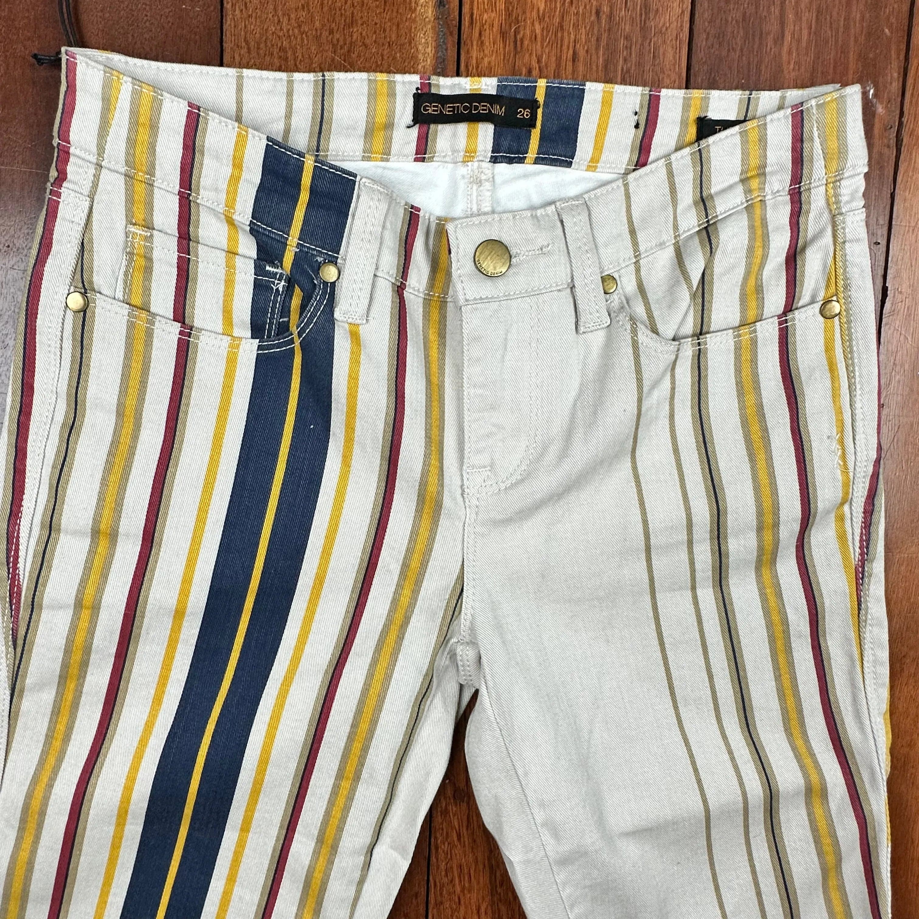 NWT - Genetic Denim USA Made 'The Shya' Striped Jeans - Size 26 — photo 4 of 6
