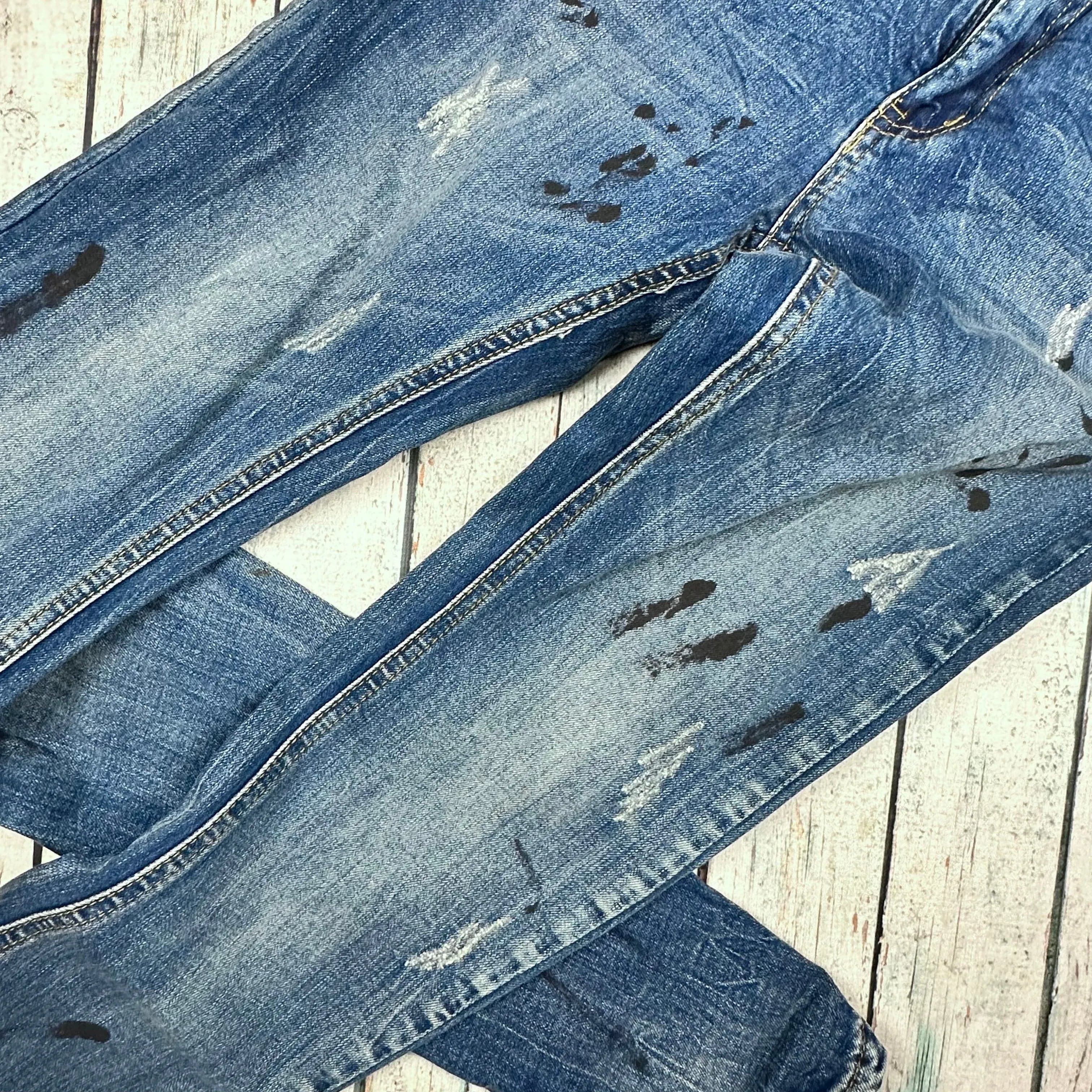 NWT- One Teaspoon "Scallywags" High Waist Blue Marine Wash - Size 24" — photo 6 of 8