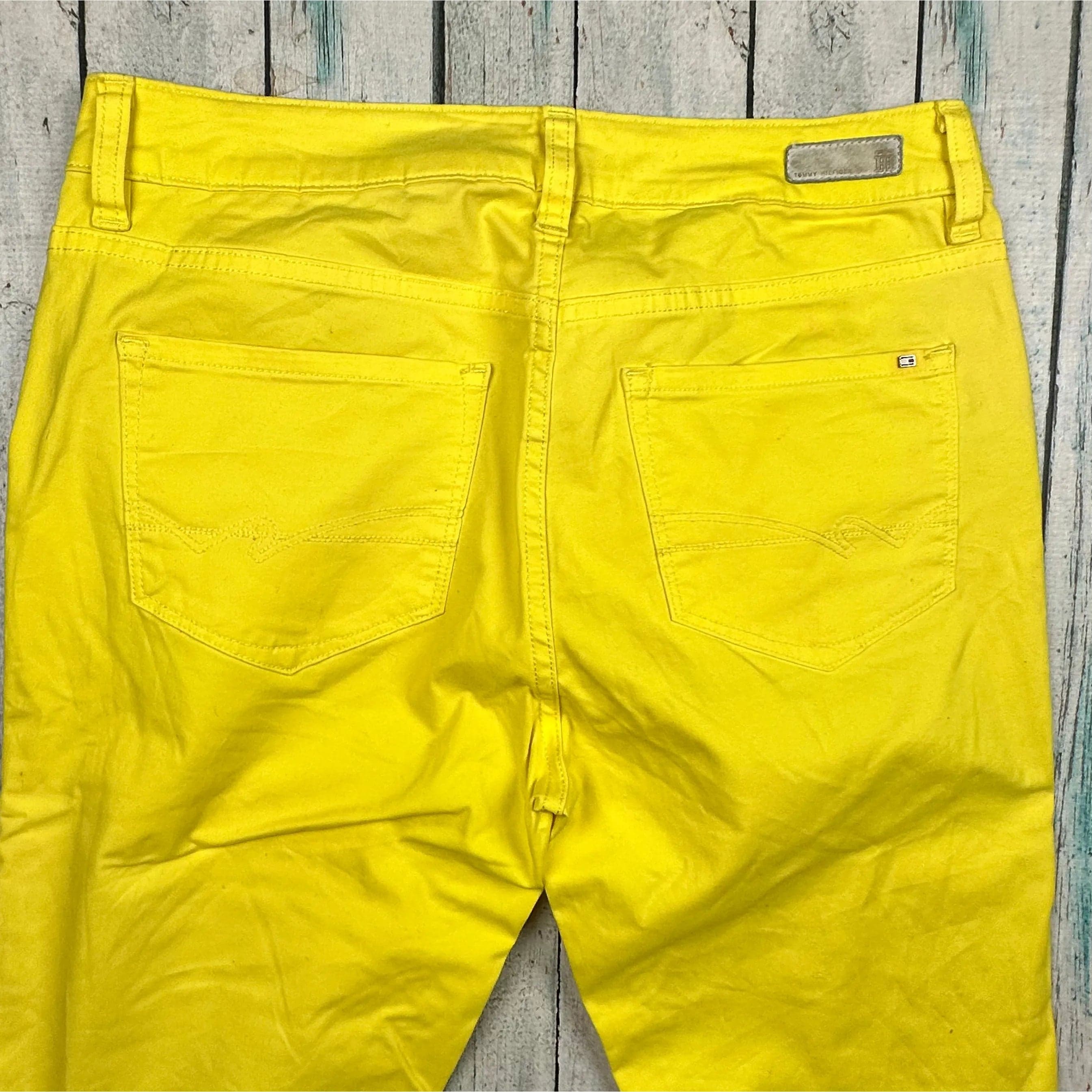 Tommy Hilfiger Stretch Yellow Ankle Zip Jeans - Size 28 — photo 4 of 9