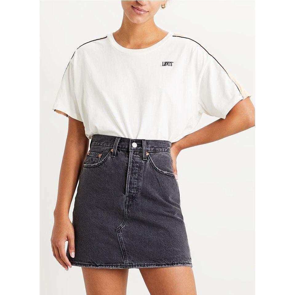 NWT - Levis High Rise Black Distressed Deconstructed Denim Skirt - Size 28 — photo 7 of 10