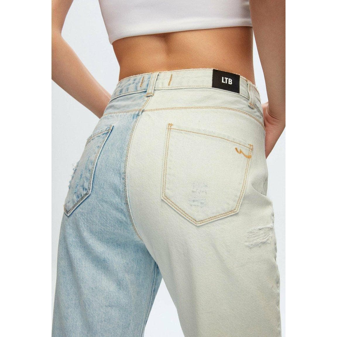 NWT- LTB Ladies 'Selina' Bleach Contrast Slim Mom Jeans -Size 27 — photo 2 of 8