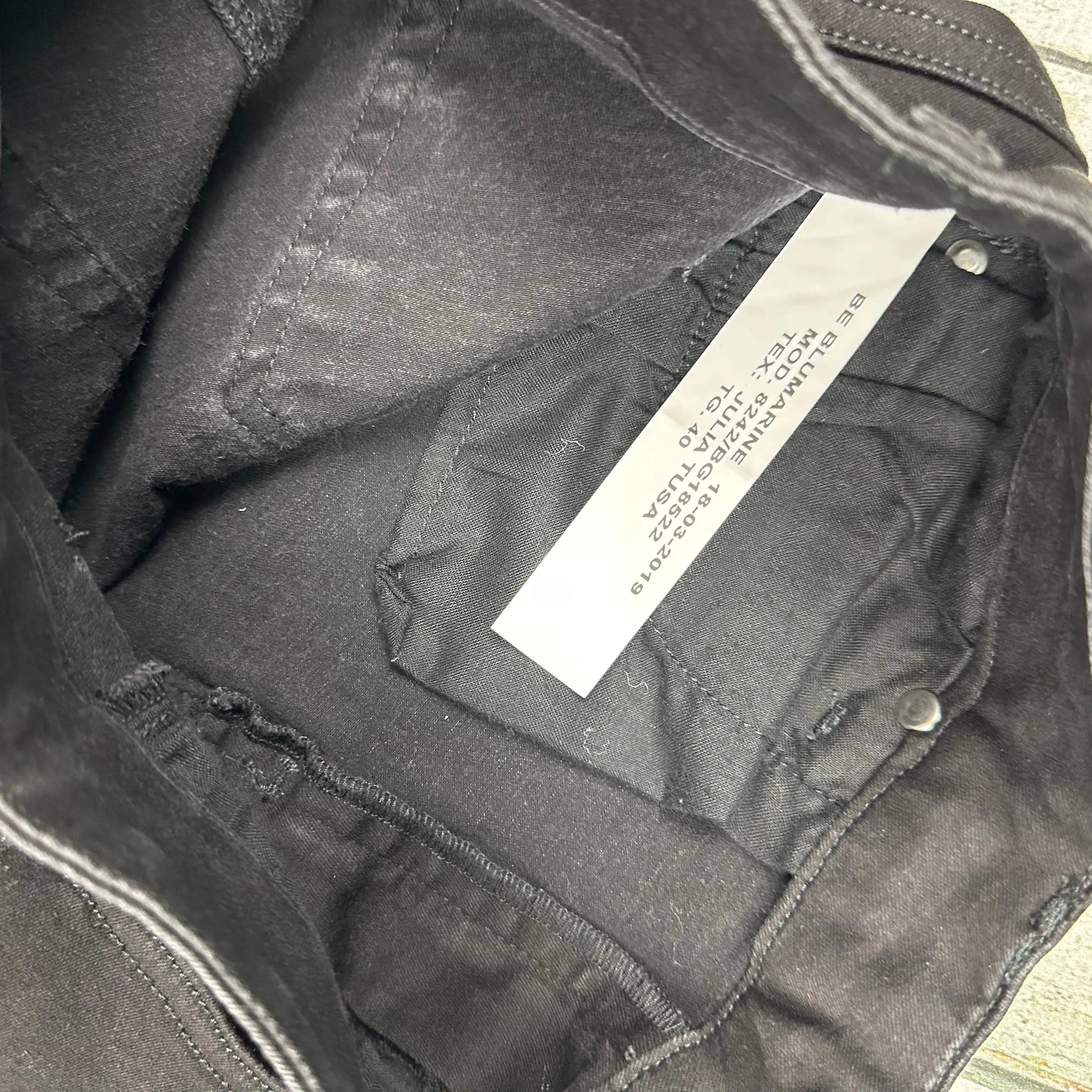 NEW - Be Blumarine Black Italian Flared Jeans - Suit Size 10 — photo 7 of 8