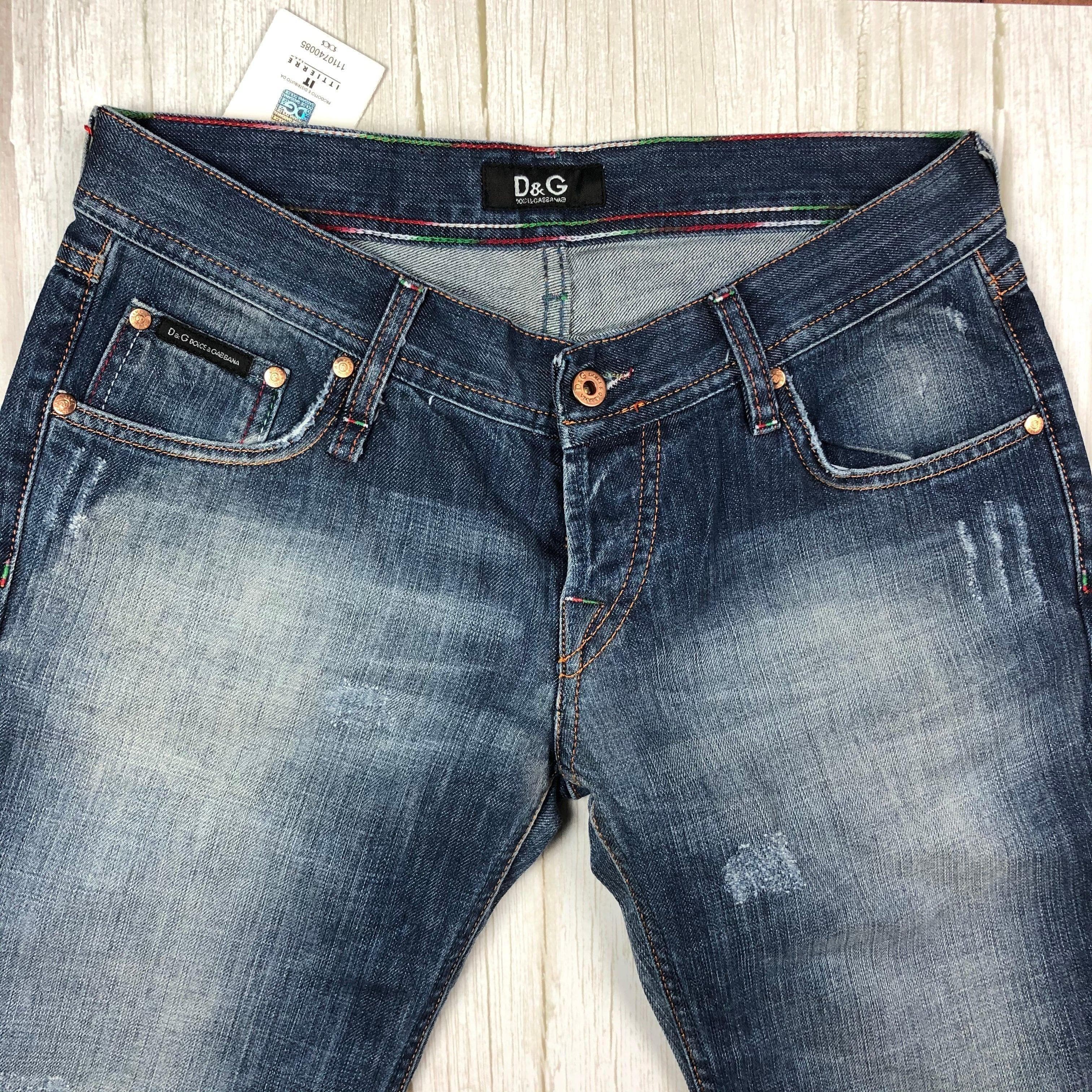 NWT- Dolce & Gabbana D&G Painted Kermit the Frog Jeans - Suit 9-10 — photo 7 of 13