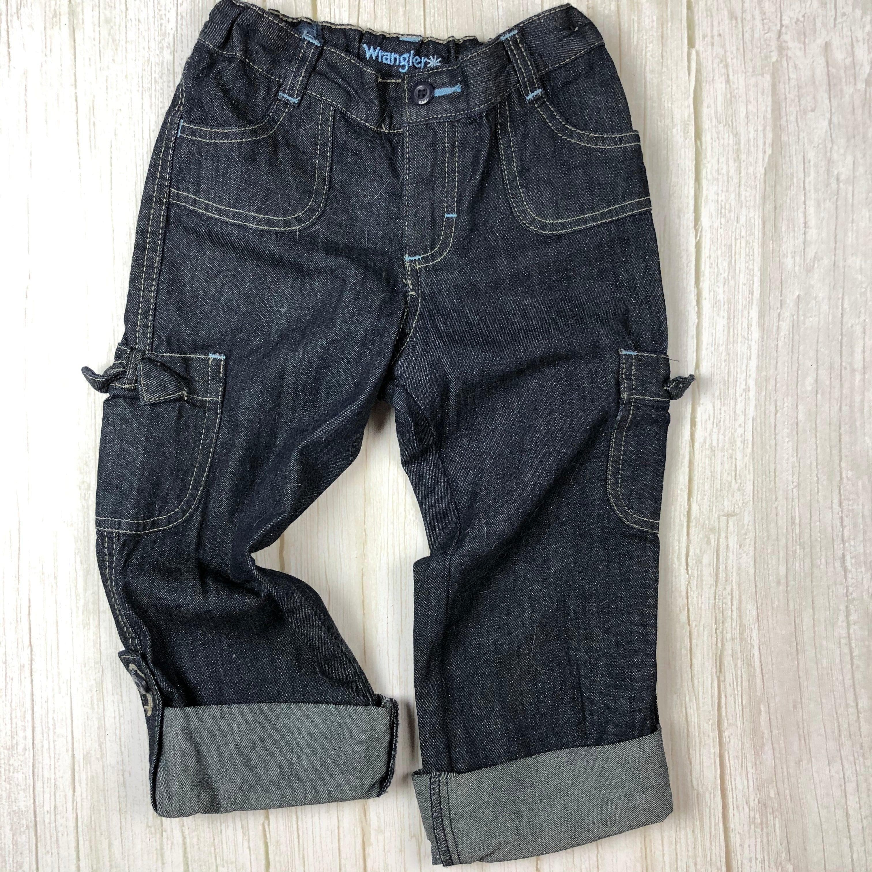 Wrangler Girls Metallic Sparkle Convertible Cargo Jeans - Size 5T — photo 5 of 6
