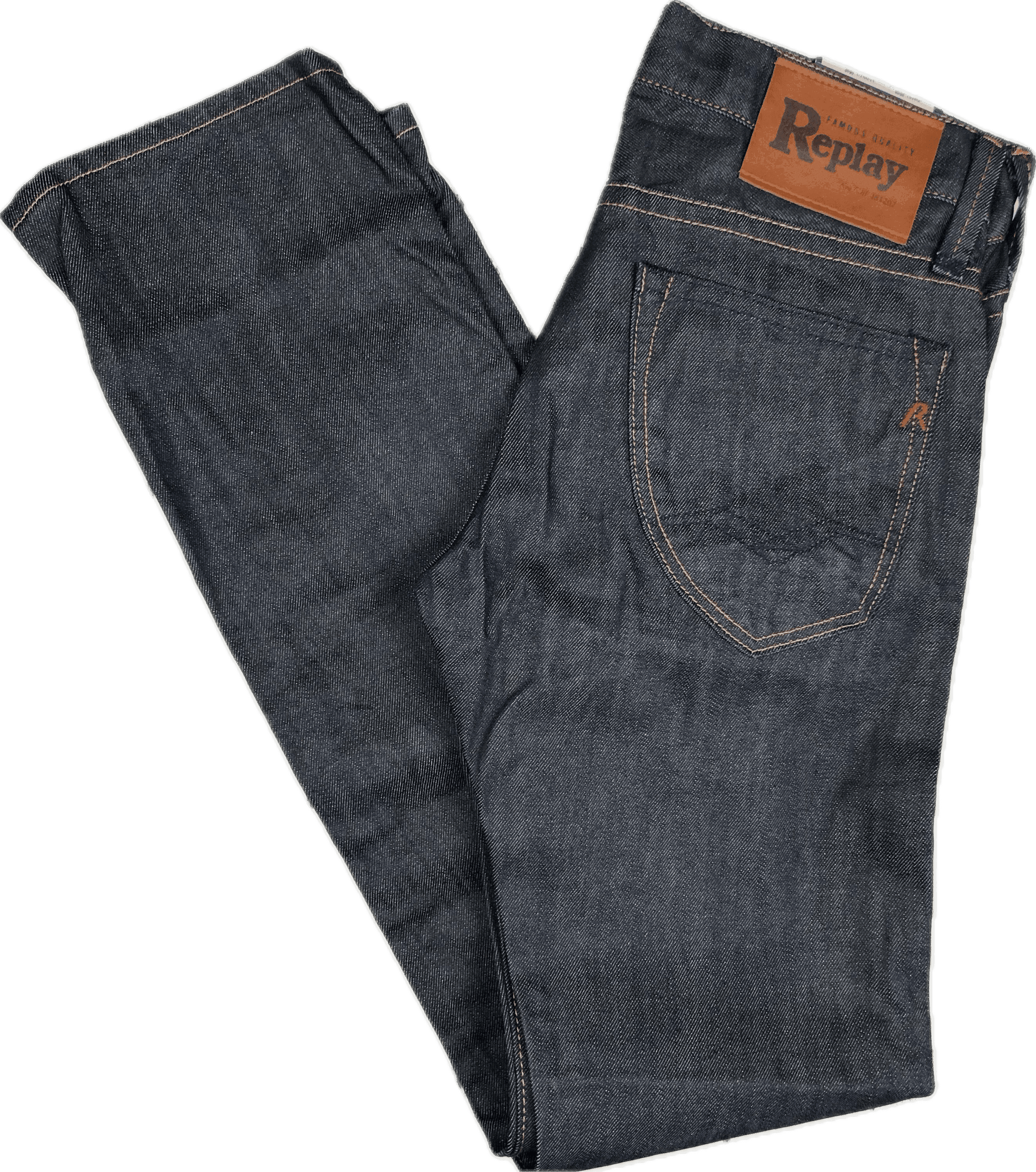 NWT - Replay Italy Mens Coated Straight Denim Jeans RRP $249.00- Size 28/32 — photo 1 of 8