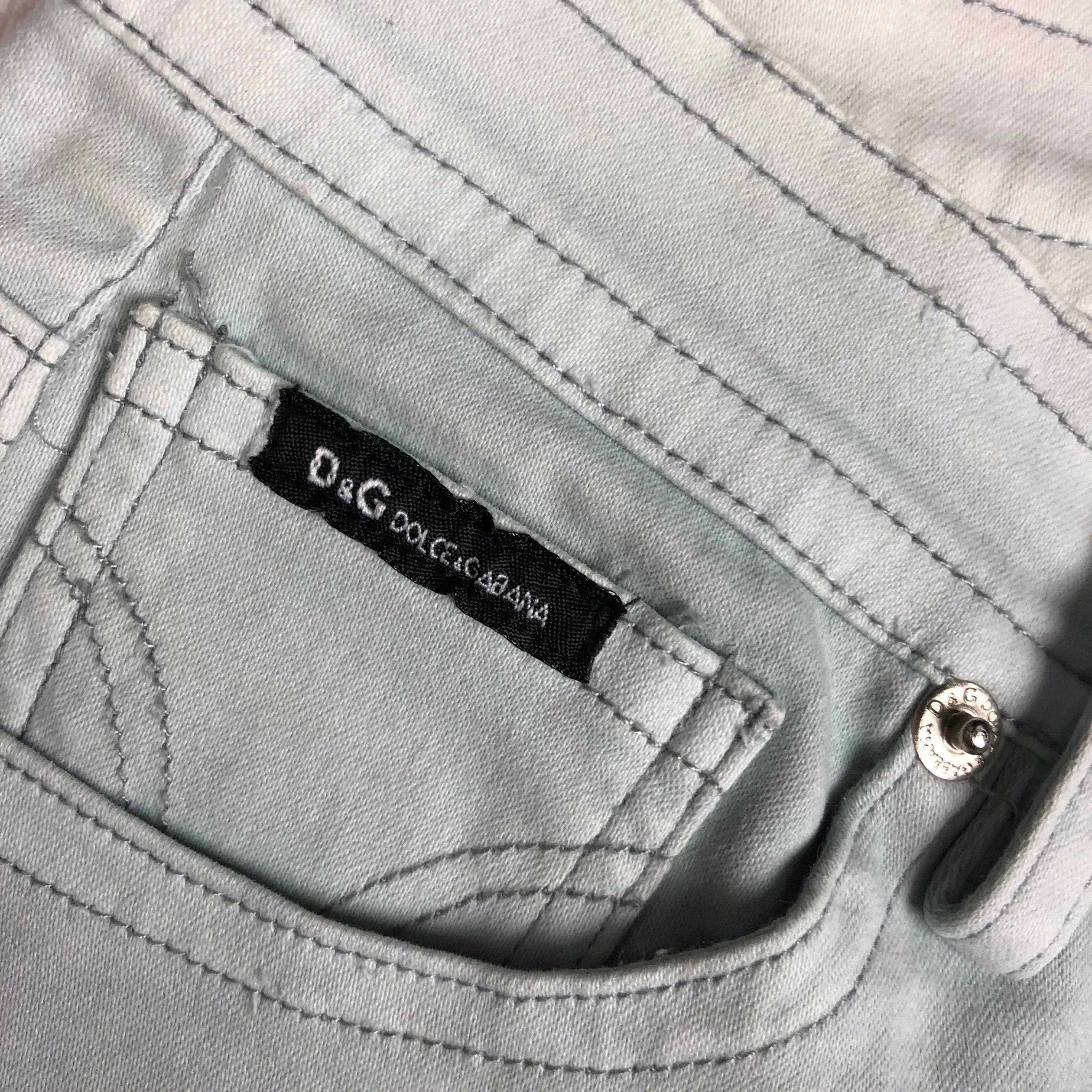 Dolce & Gabbana D&G Pale Grey 'Glamour' Tight Jeans - Size 28 — photo 2 of 7