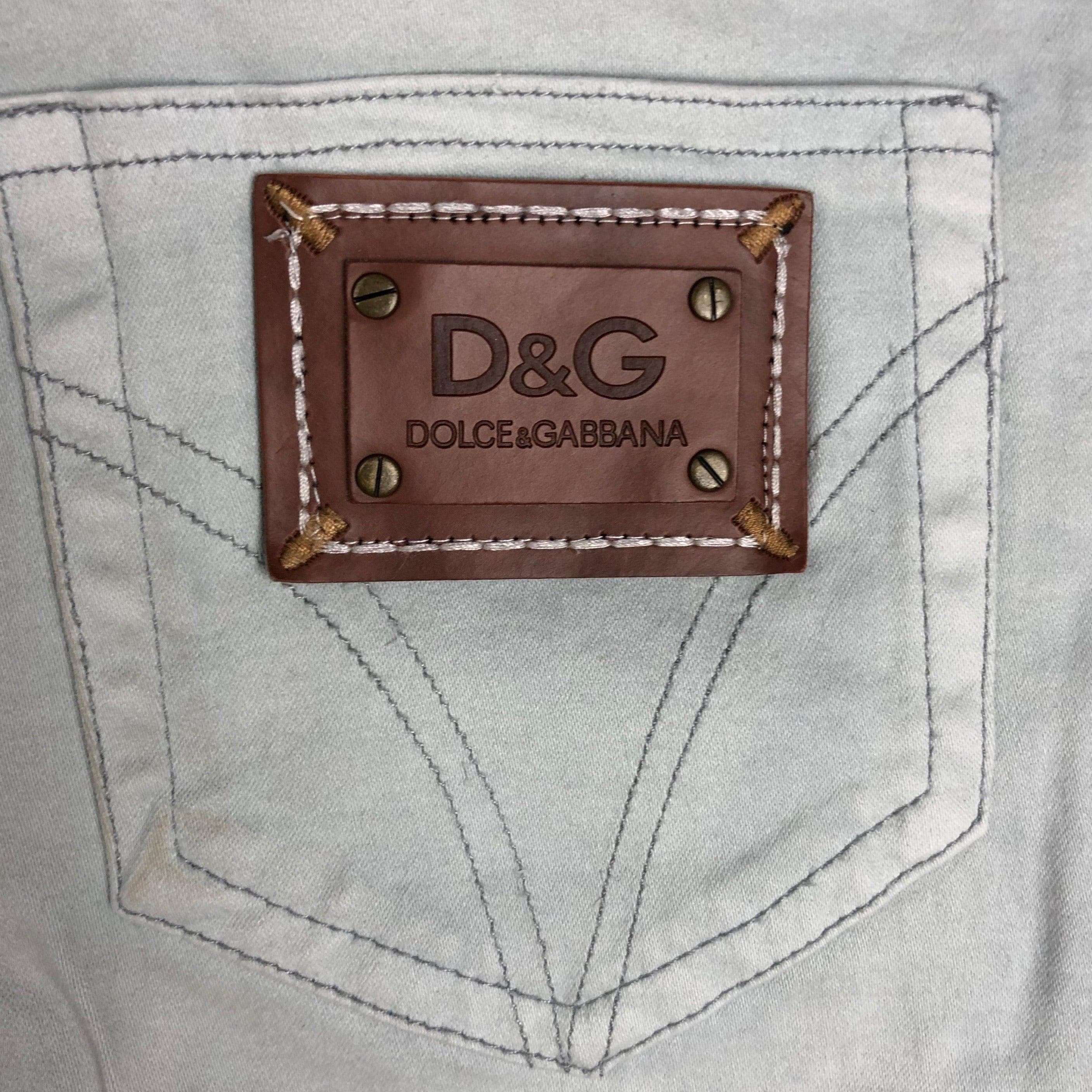 Dolce & Gabbana D&G Pale Grey 'Glamour' Tight Jeans - Size 28 — photo 5 of 7