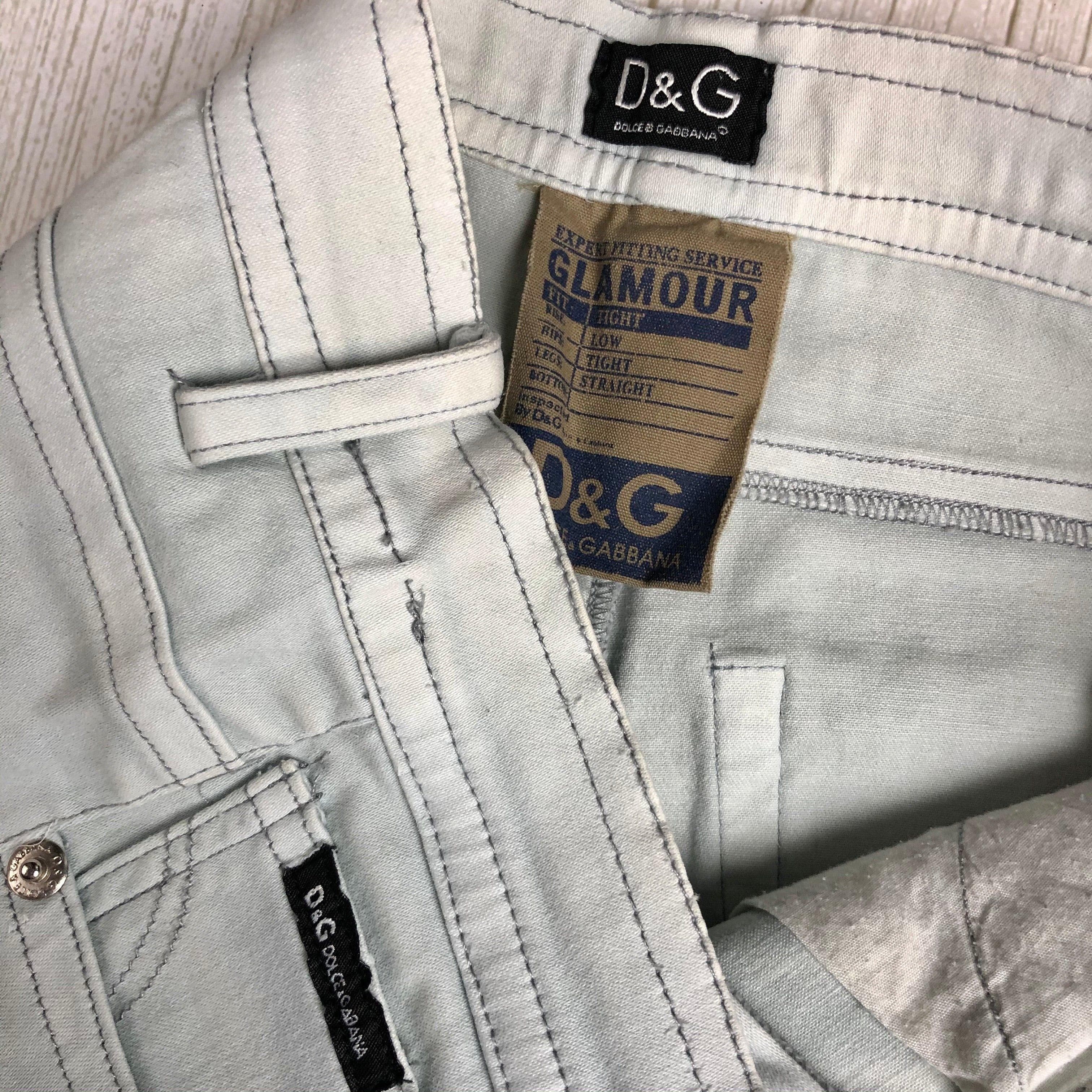 Dolce & Gabbana D&G Pale Grey 'Glamour' Tight Jeans - Size 28 — photo 6 of 7