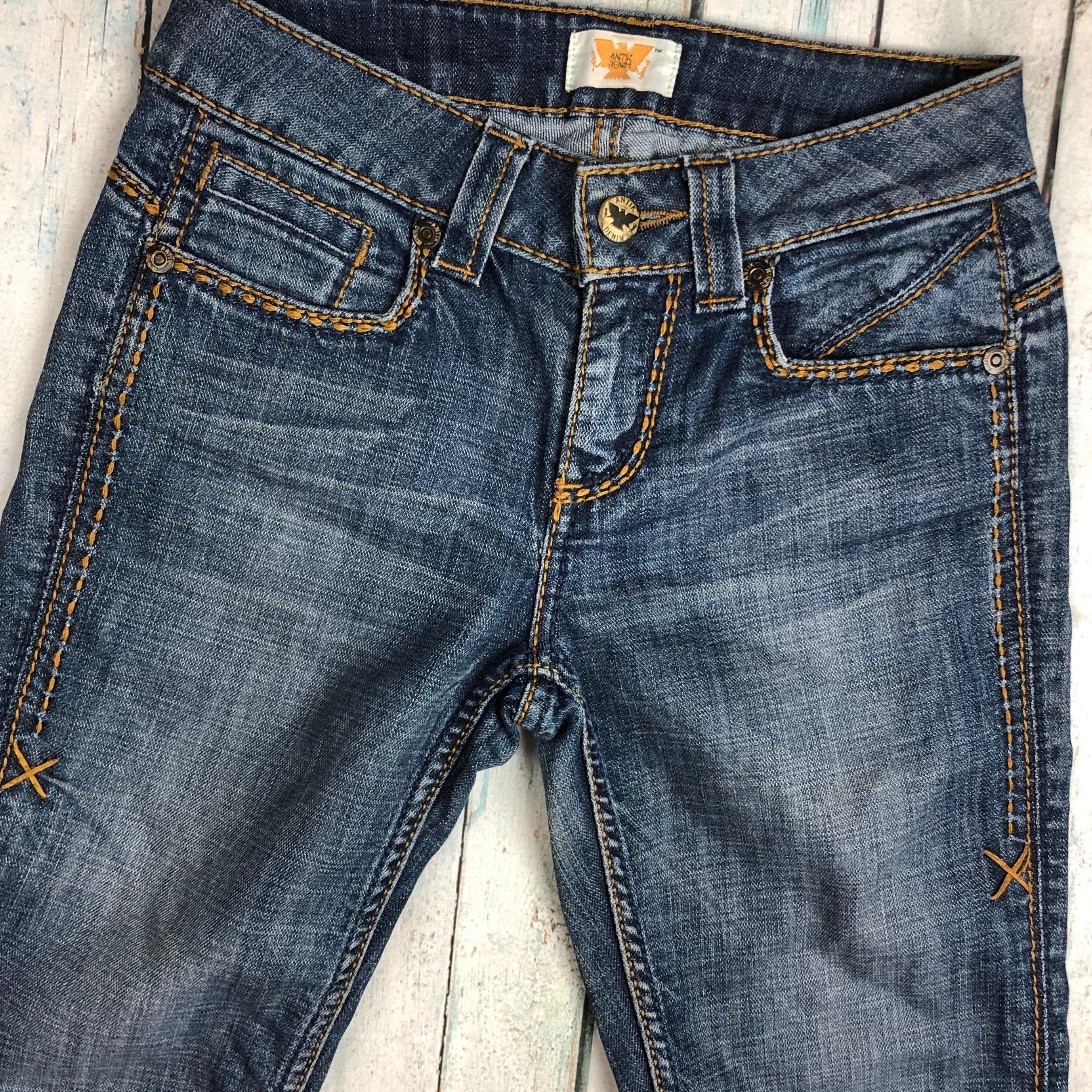 Antik Denim USA Leather Applique Flap Pocket Jeans- Size 24 Short — photo 2 of 6