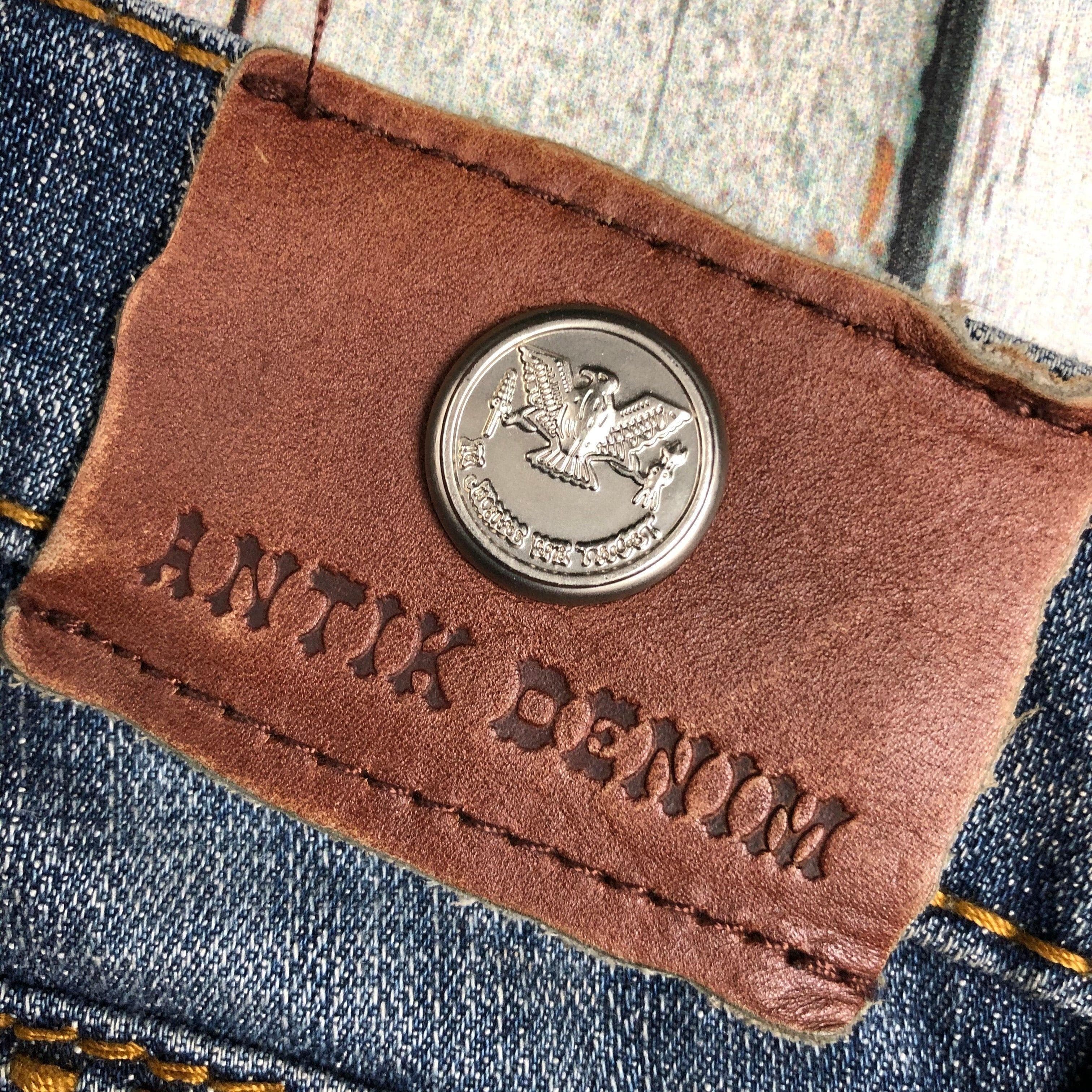 Antik Denim USA Leather Applique Flap Pocket Jeans- Size 24 Short — photo 5 of 6