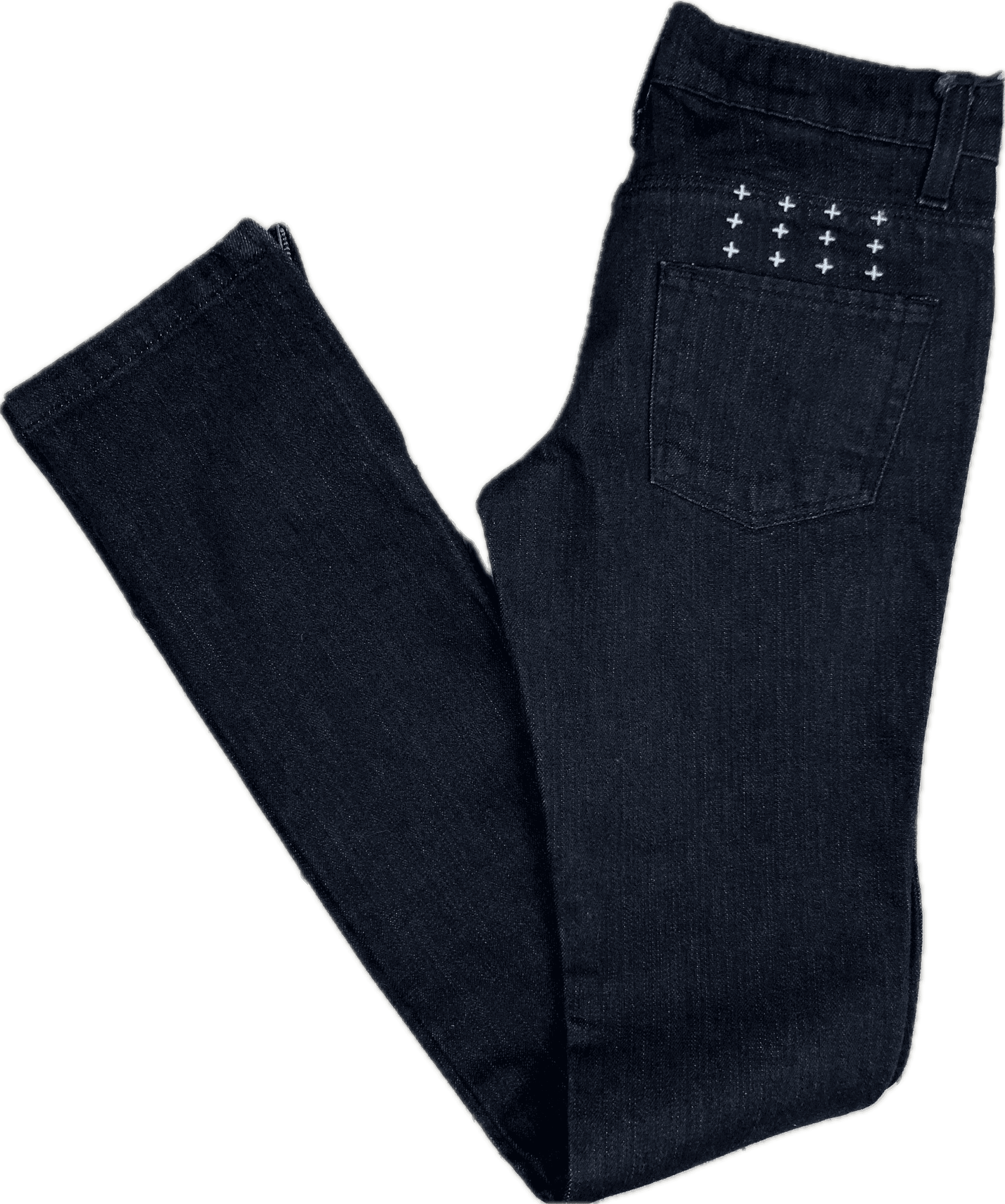 NEW -Tsubi Dark Wash Skinny Ankle Zip Jeans- Size 24 — photo 1 of 7
