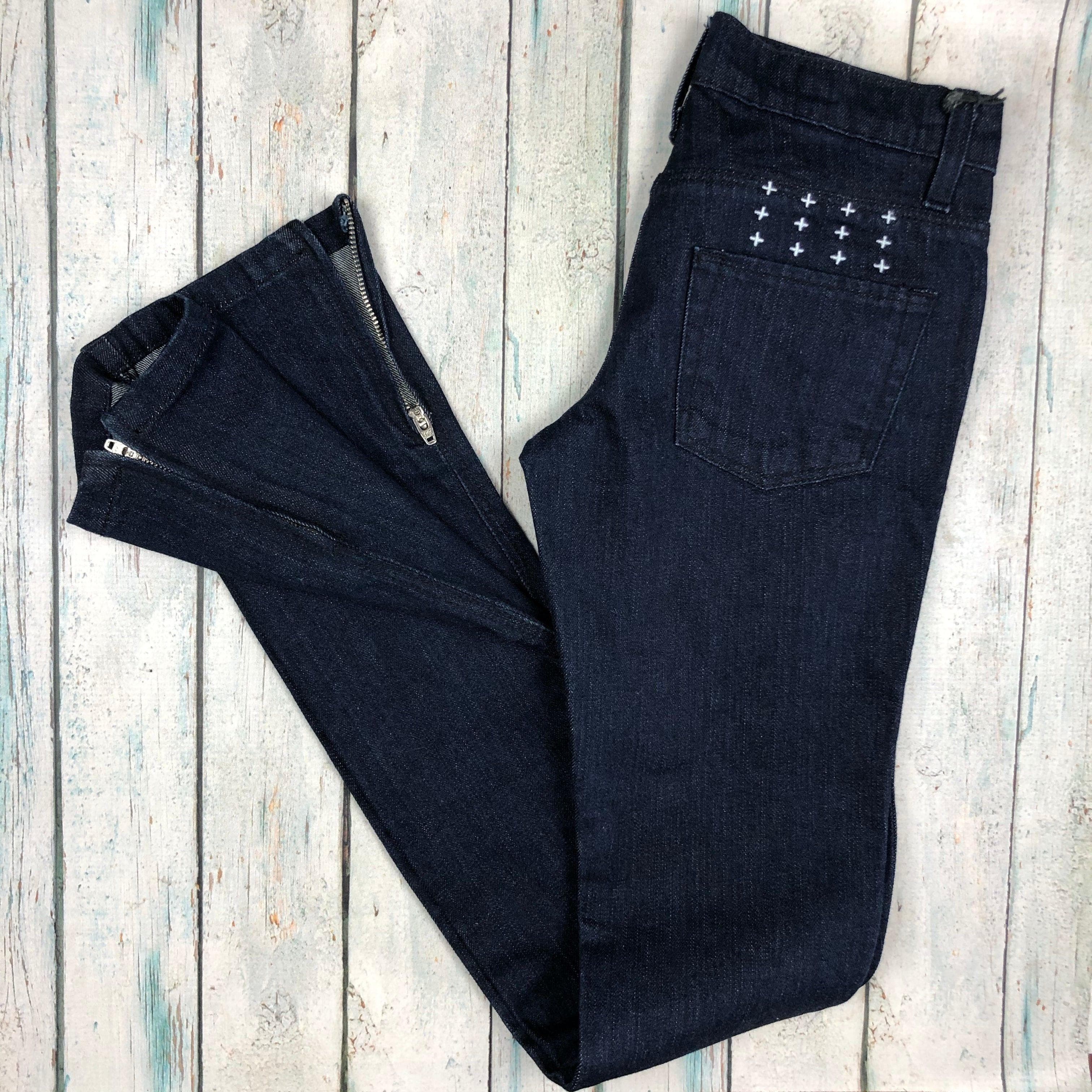 NEW -Tsubi Dark Wash Skinny Ankle Zip Jeans- Size 24 — photo 4 of 7
