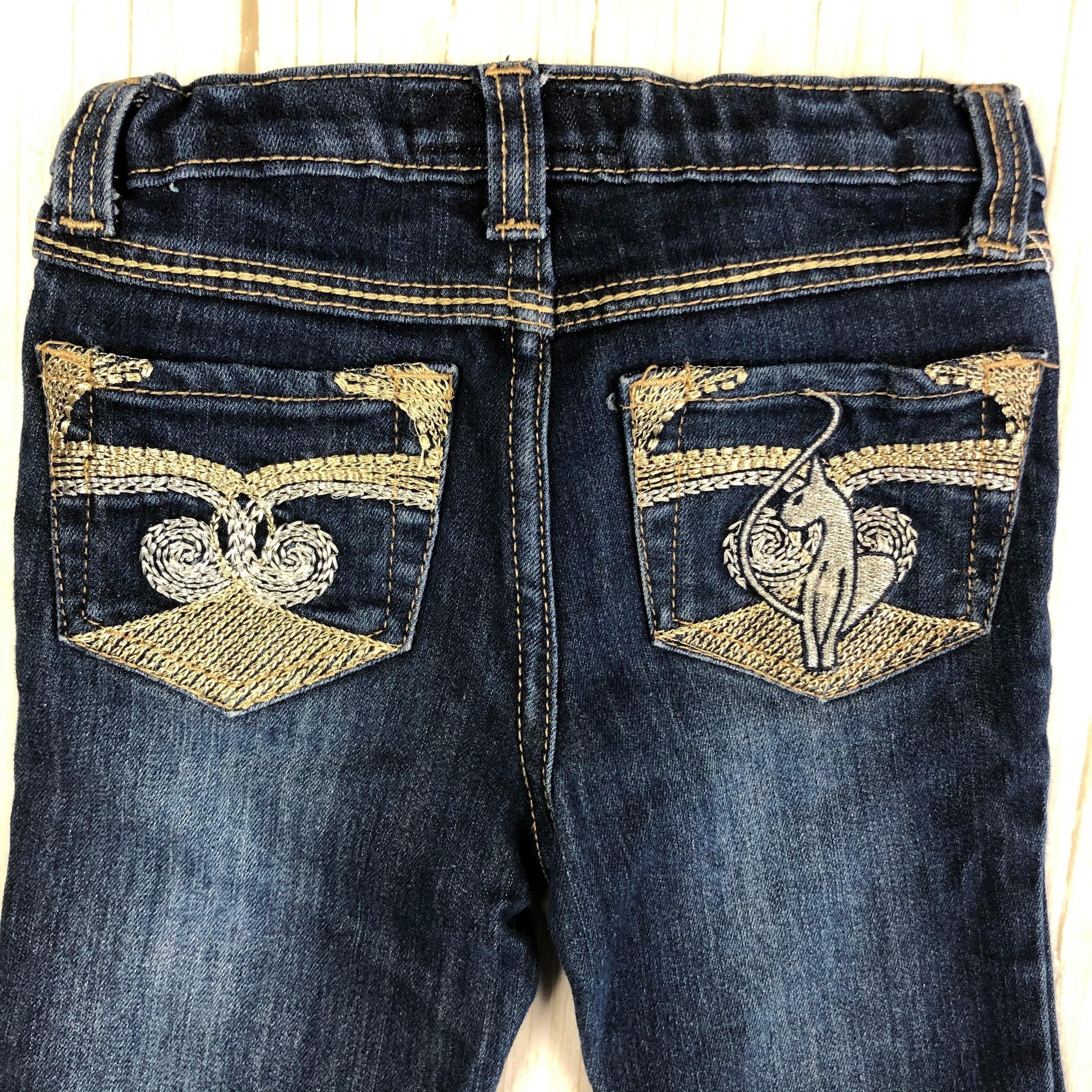 Baby Phat Girls Embroidered Logo Pocket Jeans - Size 4 — photo 4 of 7