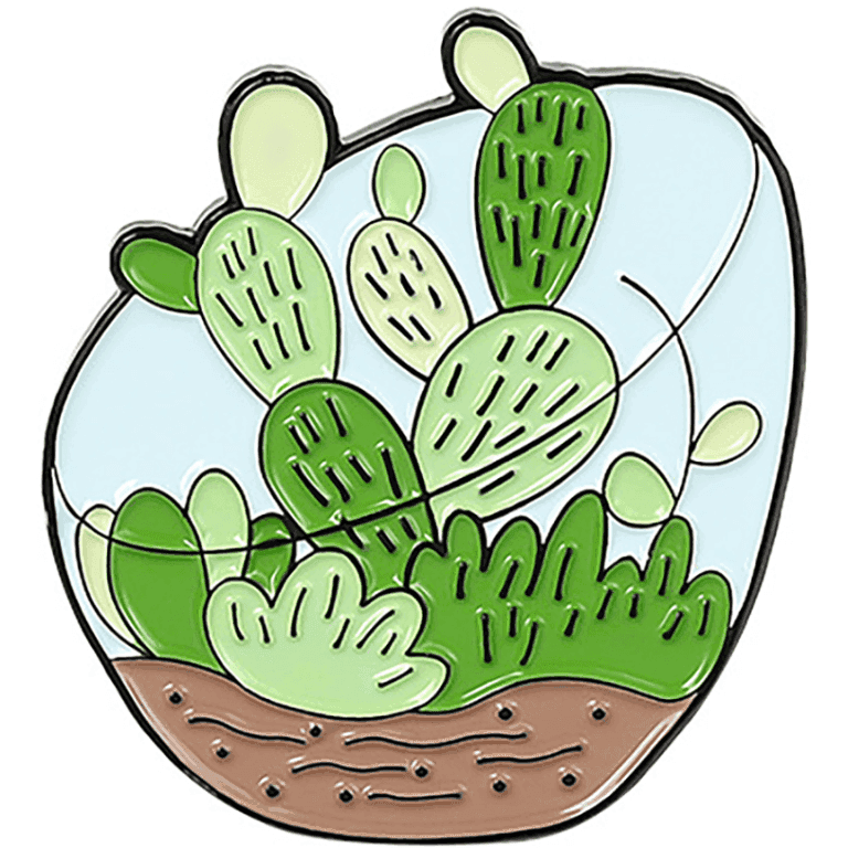 Succulent Terrarium- Enamel Pin