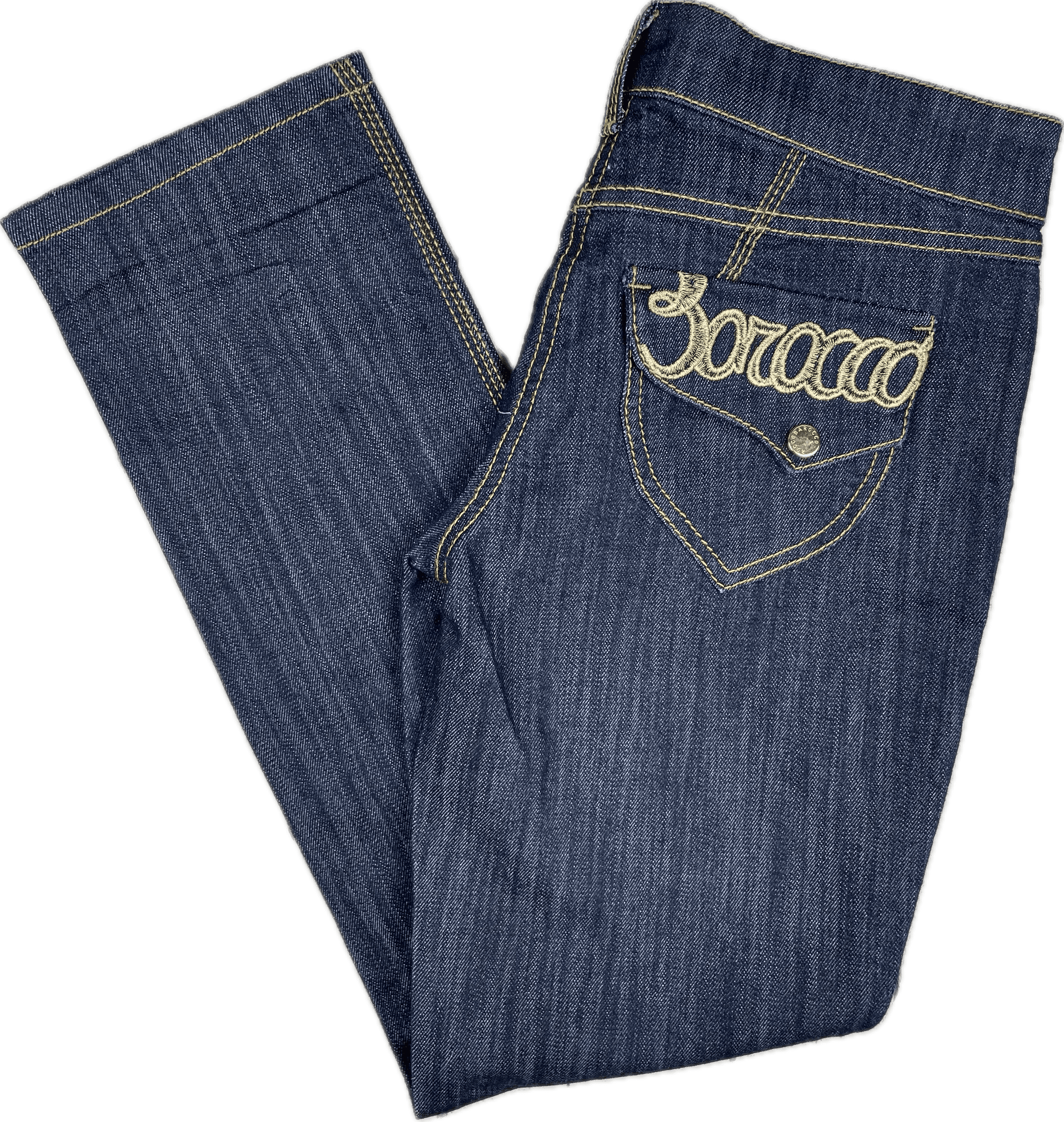 Roccobarocco Italian Y2K Logo Seat Low Rise Jeans -Size 28" — photo 1 of 6