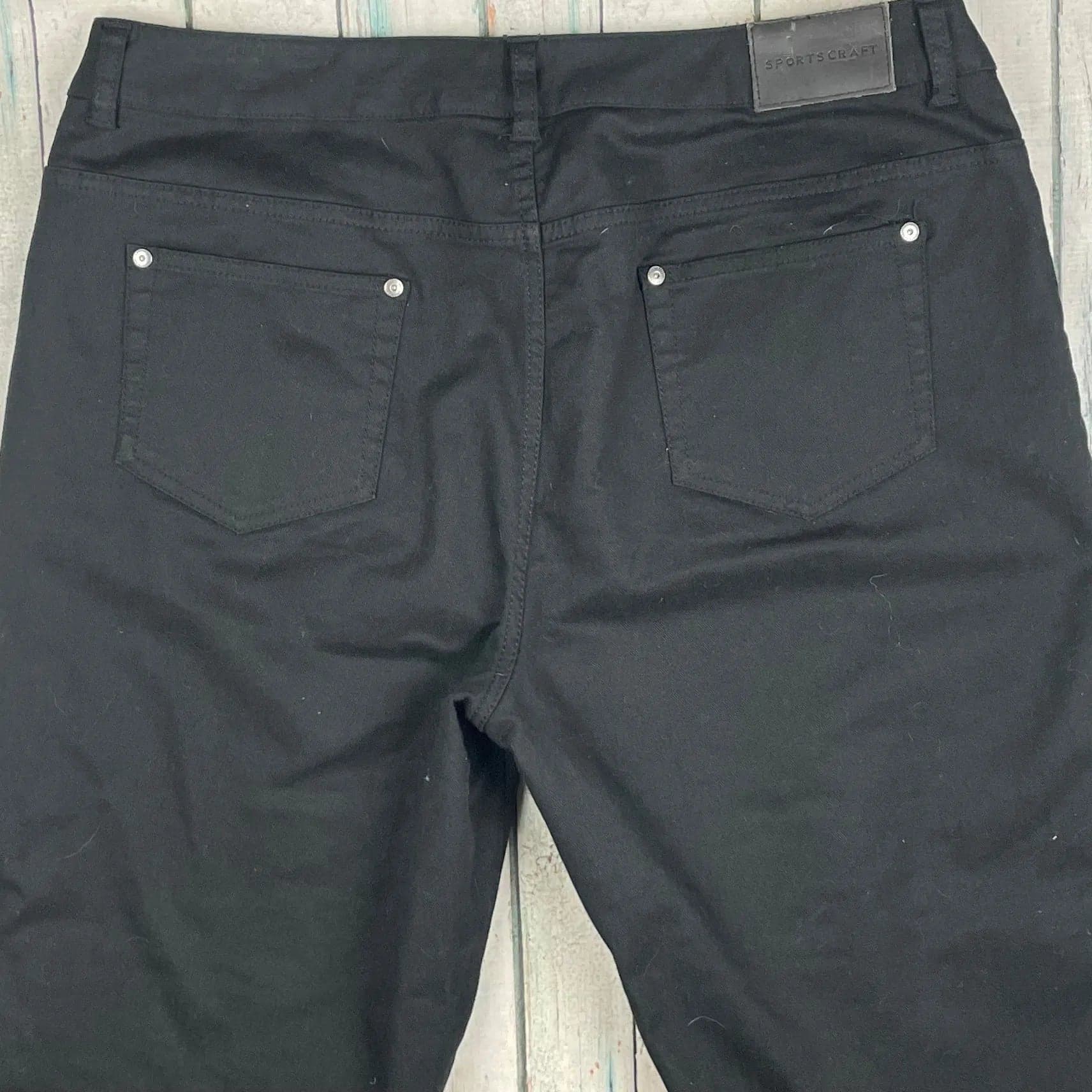 Sportscraft Black Straight Leg Crop Stretch Denim jeans - Size 15 — photo 3 of 6