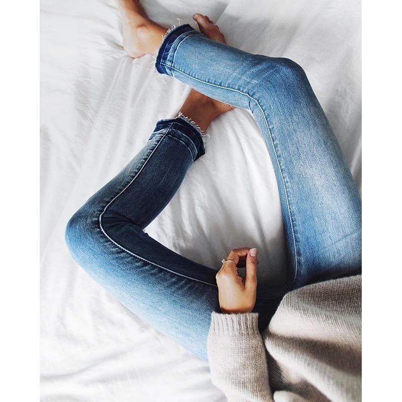 NWT- Current/Elliot 'The Cropped Straight' Ombre Indigo- Size 27 — photo 2 of 4