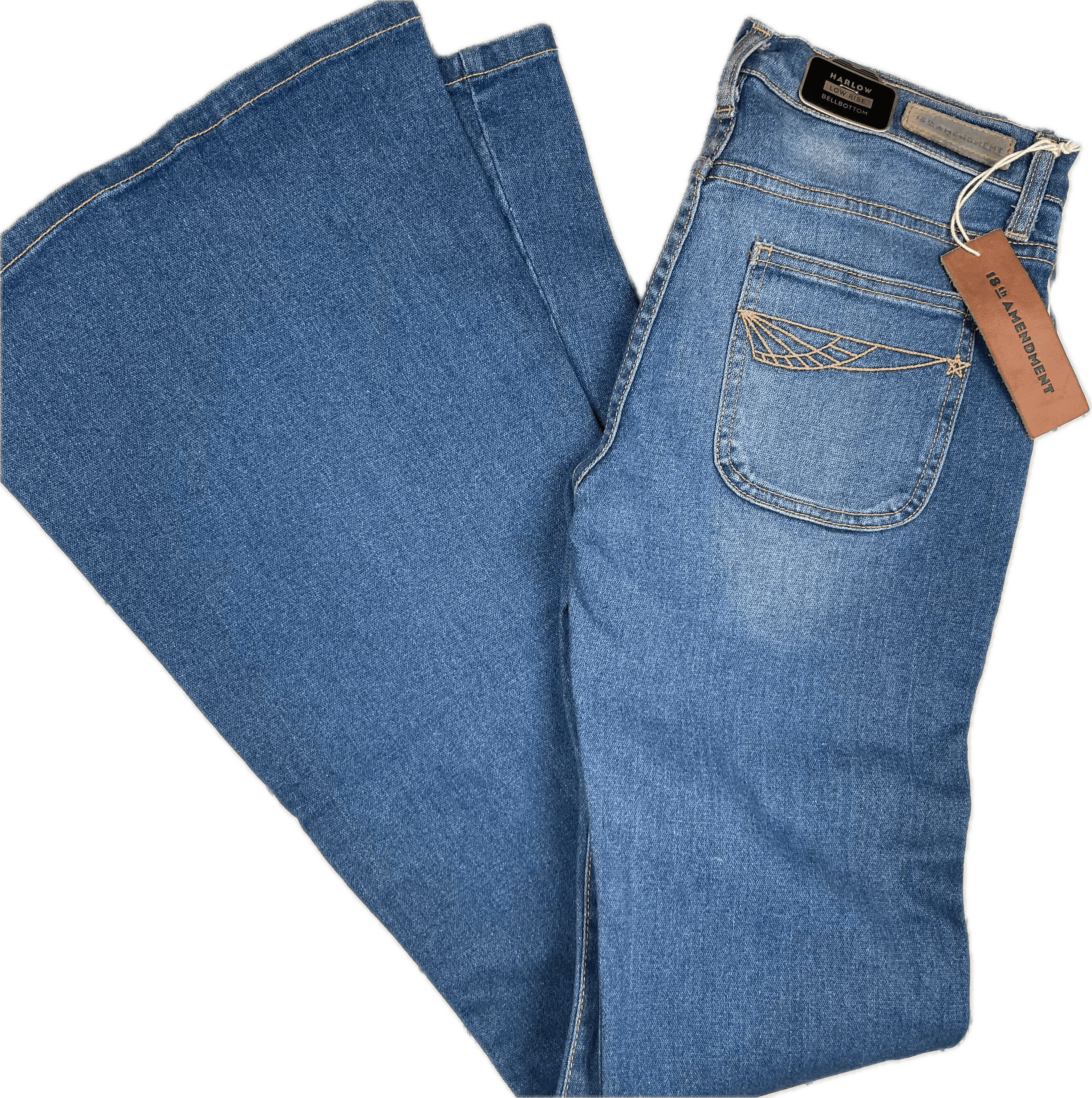 NWT- 18th Amendment 'Harlow' 70's Style Low Rise Bell Bottom Jeans- Size 29 — photo 2 of 7