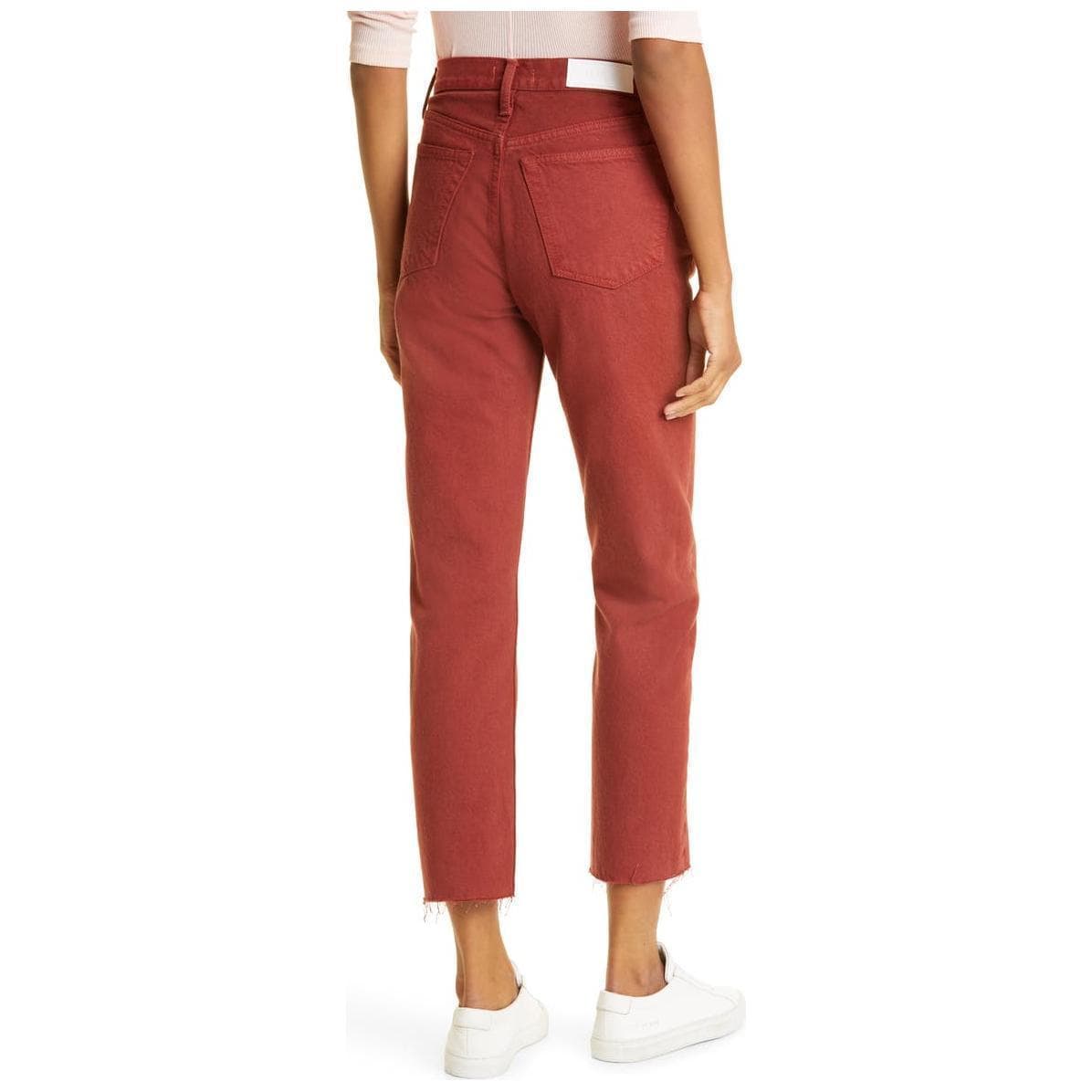 NWT- Re/Done 'High Rise Stovepipe' Washed Brick Jeans RRP $465 -Size 28 — photo 2 of 6