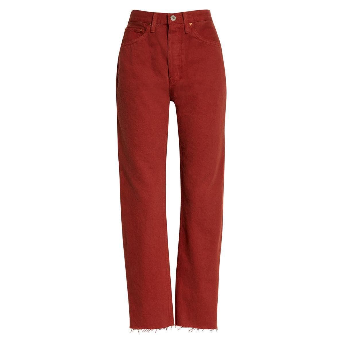 NWT- Re/Done 'High Rise Stovepipe' Washed Brick Jeans RRP $465 -Size 28 — photo 5 of 6