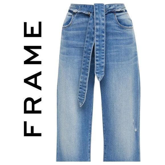 NWT- Frame Denim 'Le High Straight' Tie Waist Jeans RRP $425 -Size 26 — photo 1 of 5