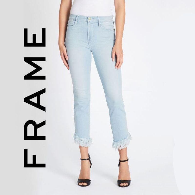 NWT- Frame Denim 'Le High Straight' Sydmoton Fray Hem Jeans RRP $425 -Size 26 — photo 1 of 5