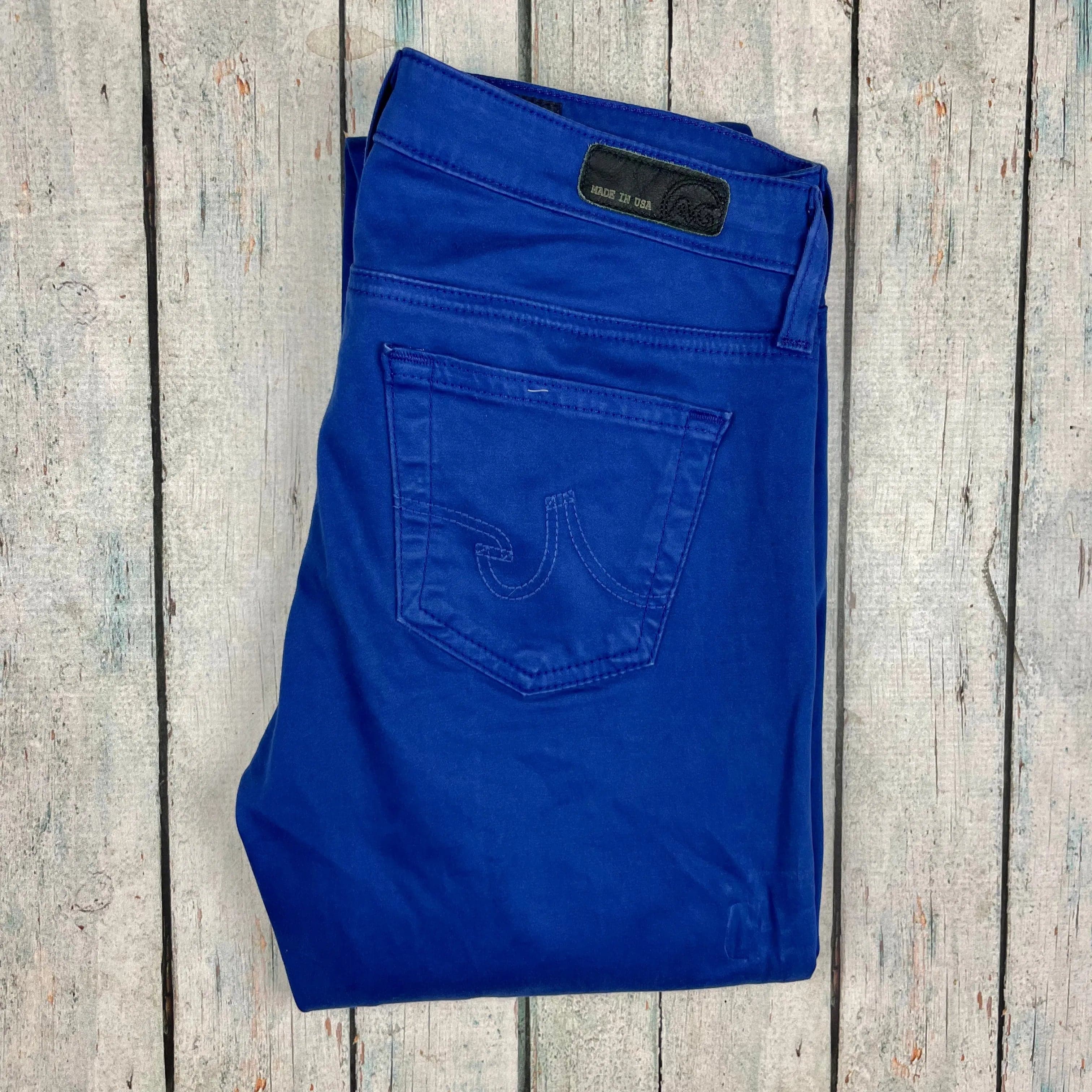 AG Adriano Goldschmied 'The Stilt' Cobalt Blue Cigarette Leg Jeans- Size 25R — photo 3 of 8
