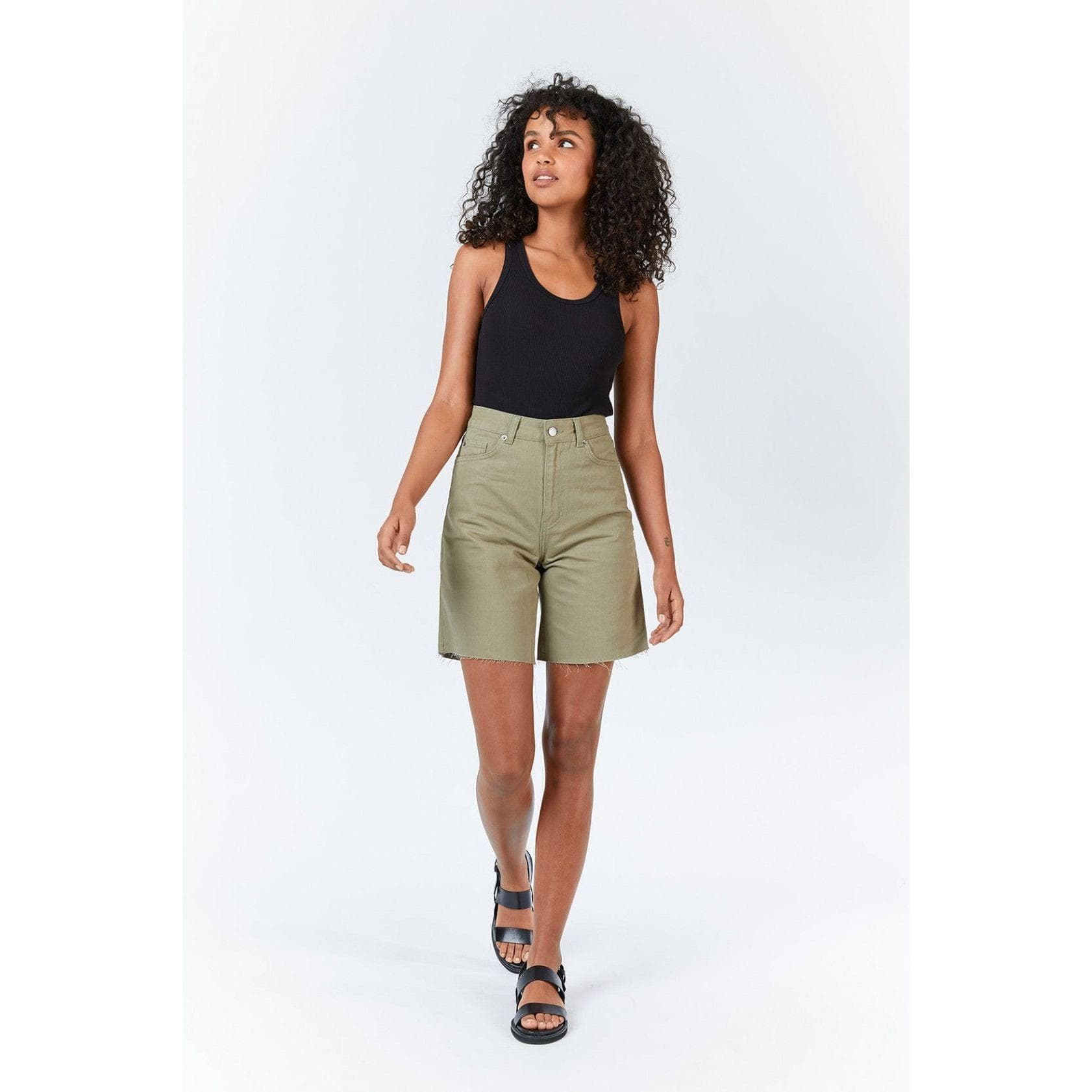 NWT - Dr Denim Meja Green Denim Shorts - Size 28 — photo 5 of 5