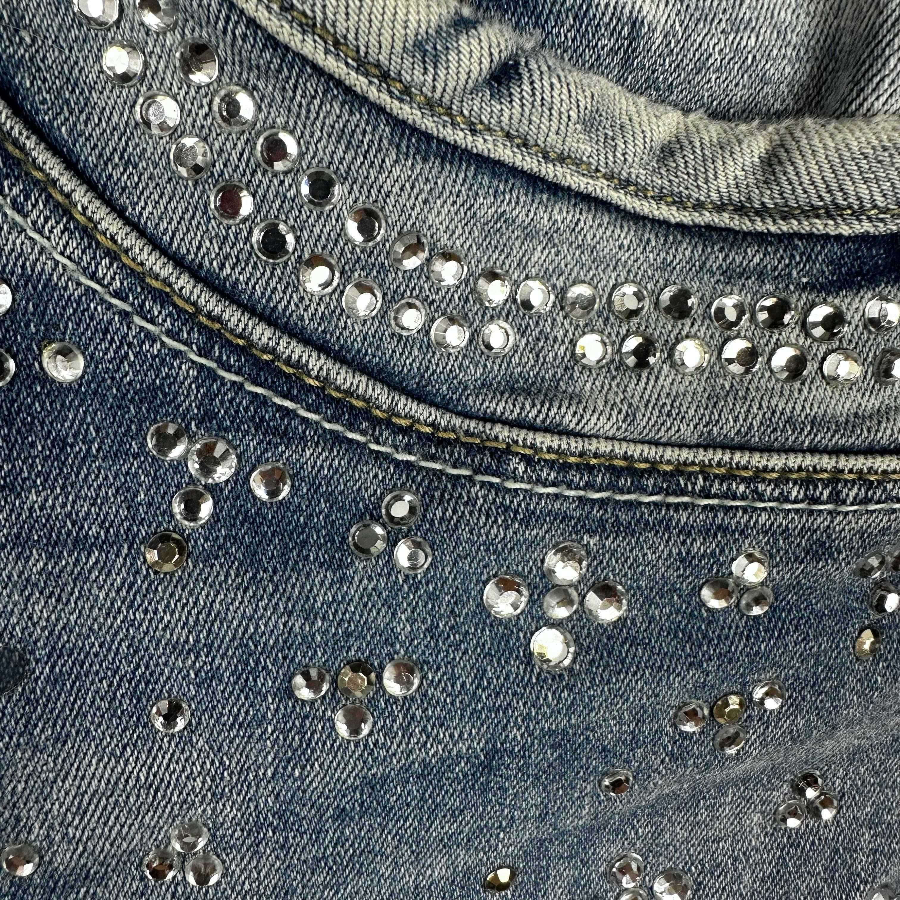 Morgan De Toi Crystal Embellished Jeans- Suit Size 28 — photo 8 of 9