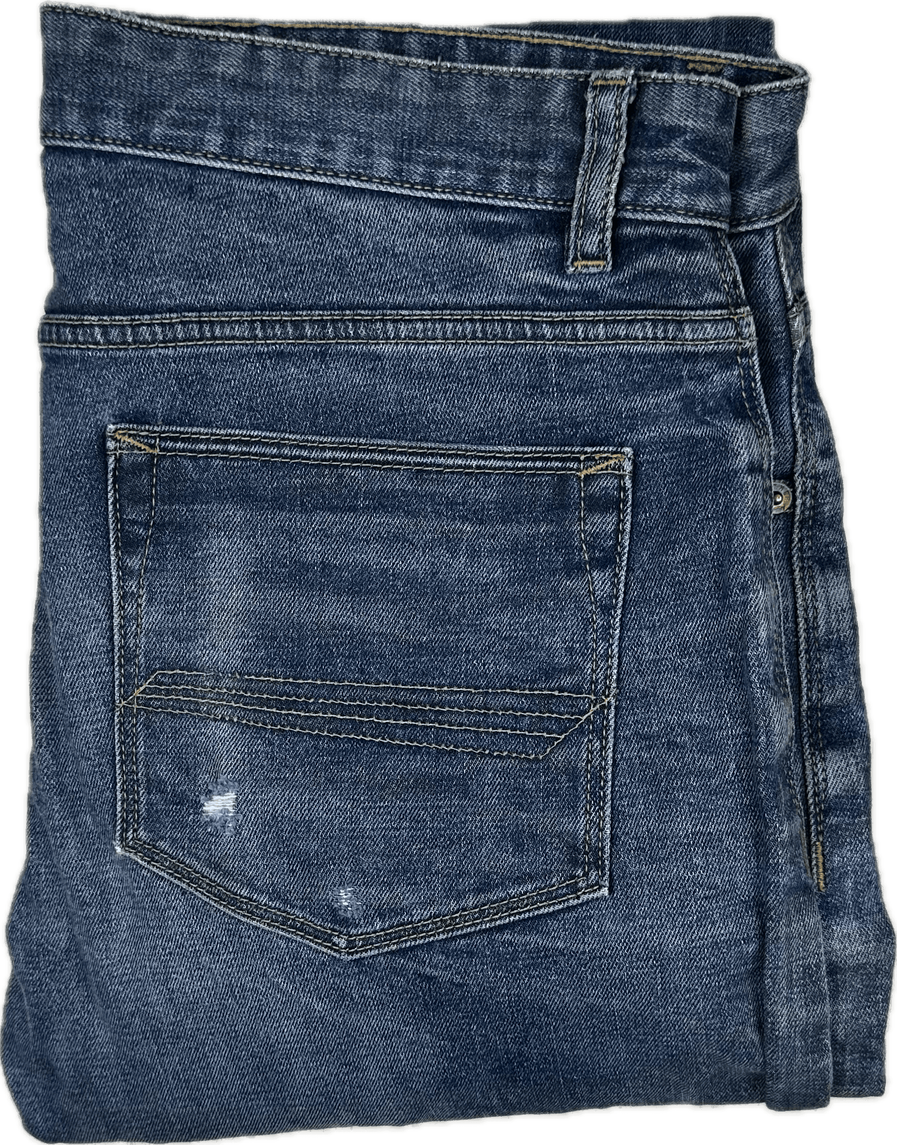 Selvedge Mens Straight Distressed Jeans -Size 33/33 — photo 3 of 7