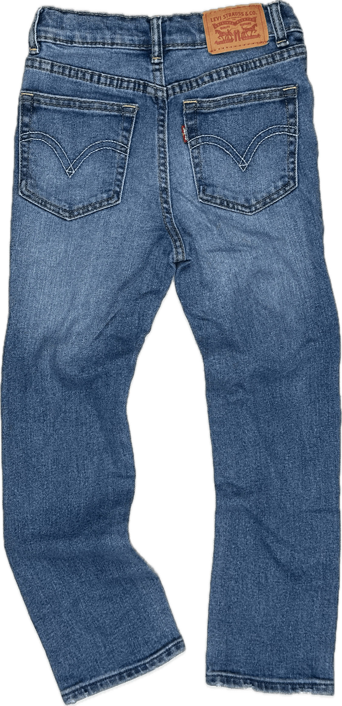 Levis Girls High Rise Ankle Straight Stretch Jeans - Size 7 — photo 2 of 7