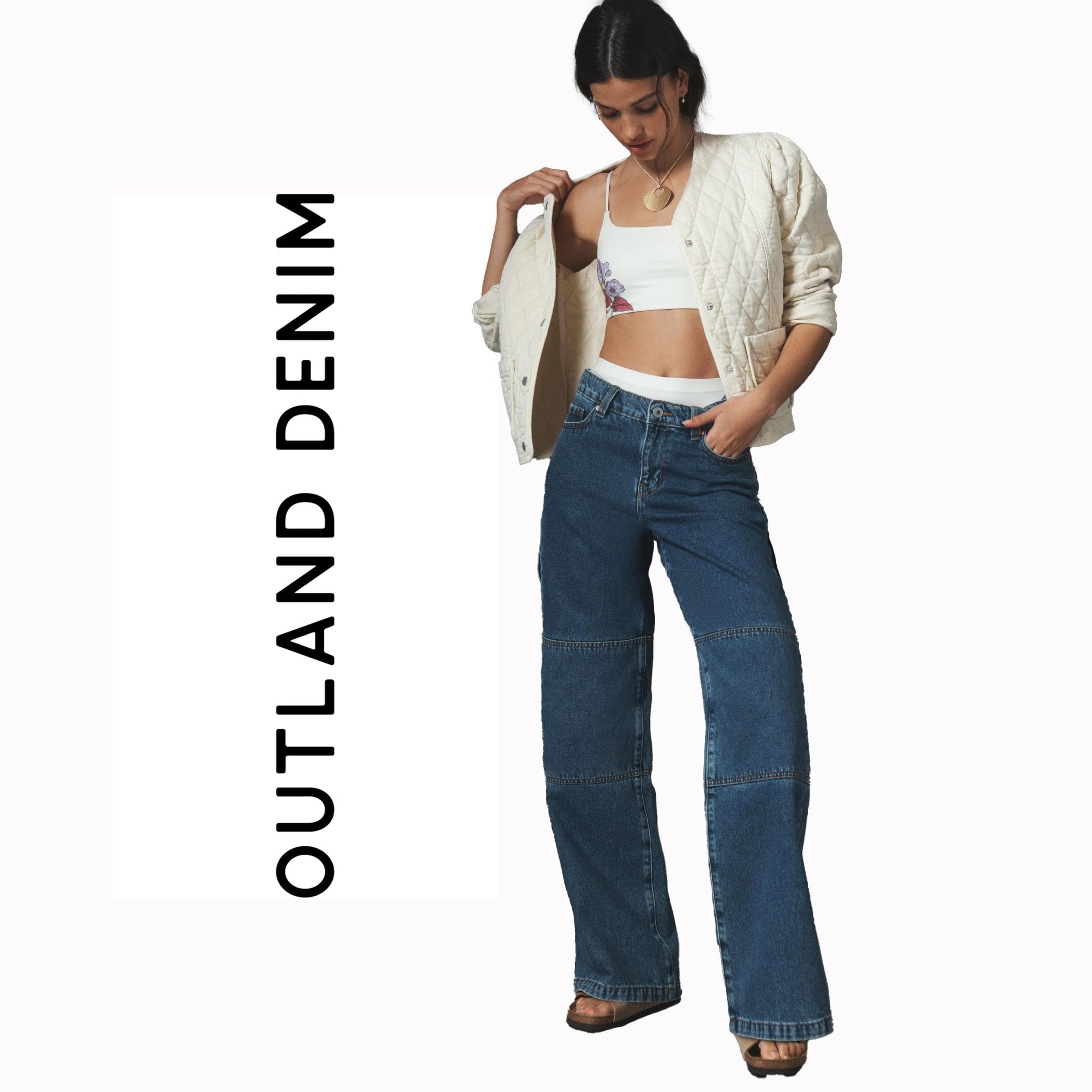 NWT- Outland Denim 'Bianca' Mid Rise Wide Leg Jeans - Size 28 — photo 1 of 5