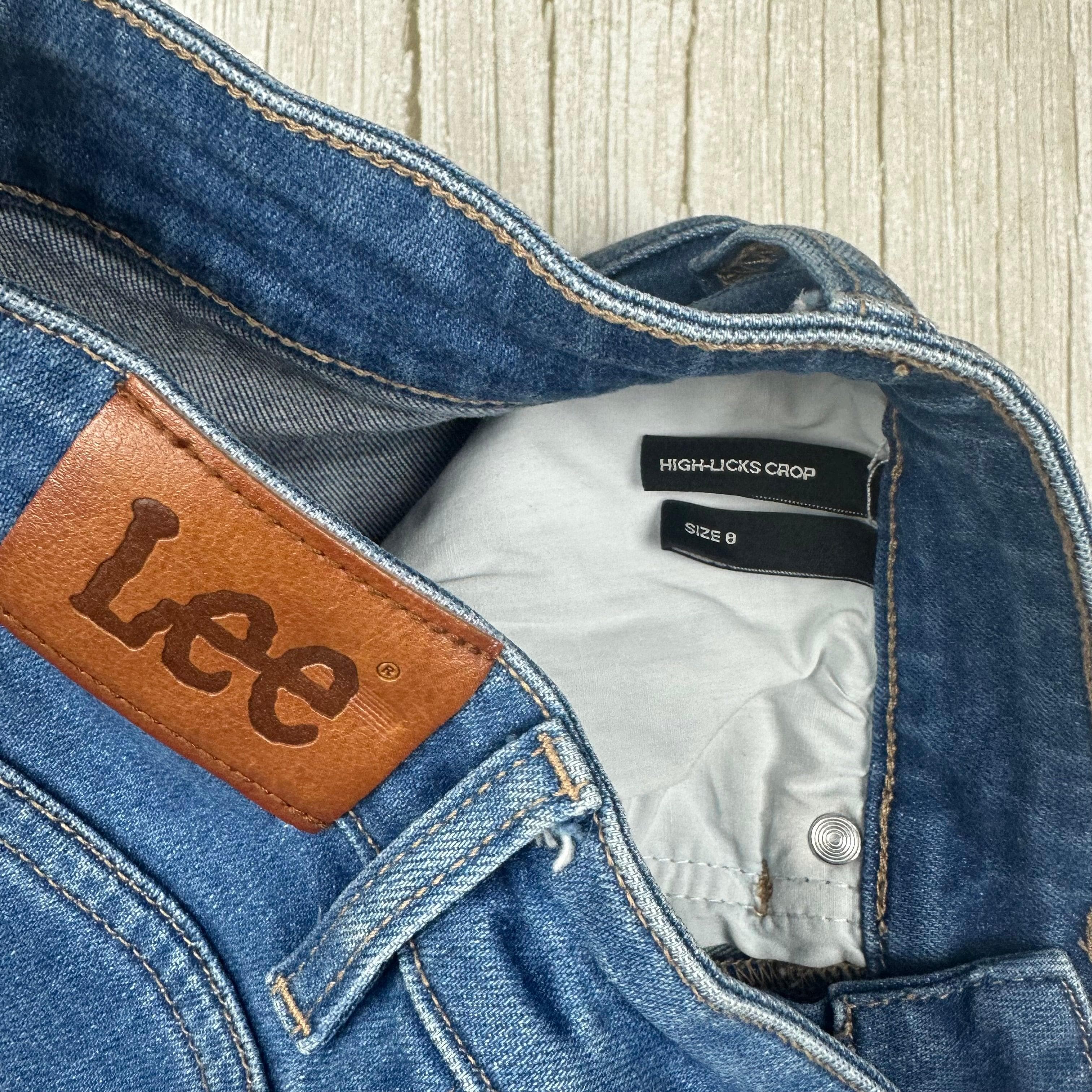Lee 'High Licks Crop' Blue Skinny Jeans - Size 8 — photo 7 of 9