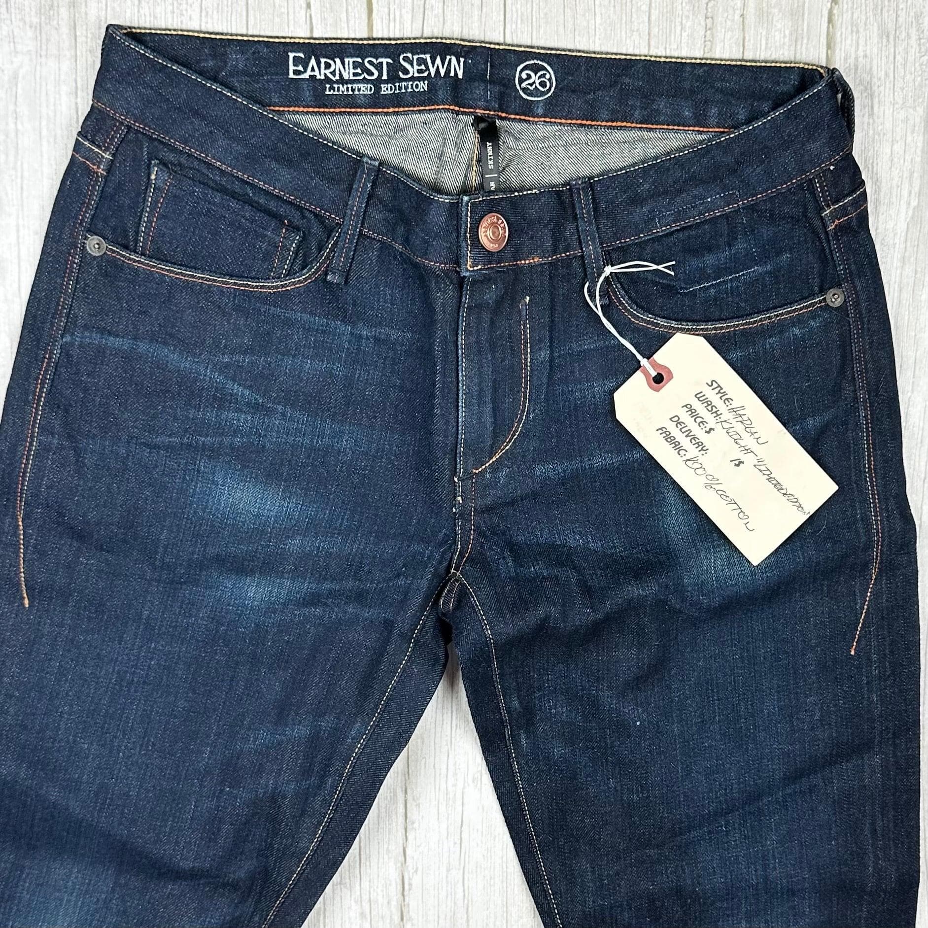 NWT- Earnest Sewn "Harlan" Limited Edition Selvedge Jeans - Size 26 — photo 4 of 11