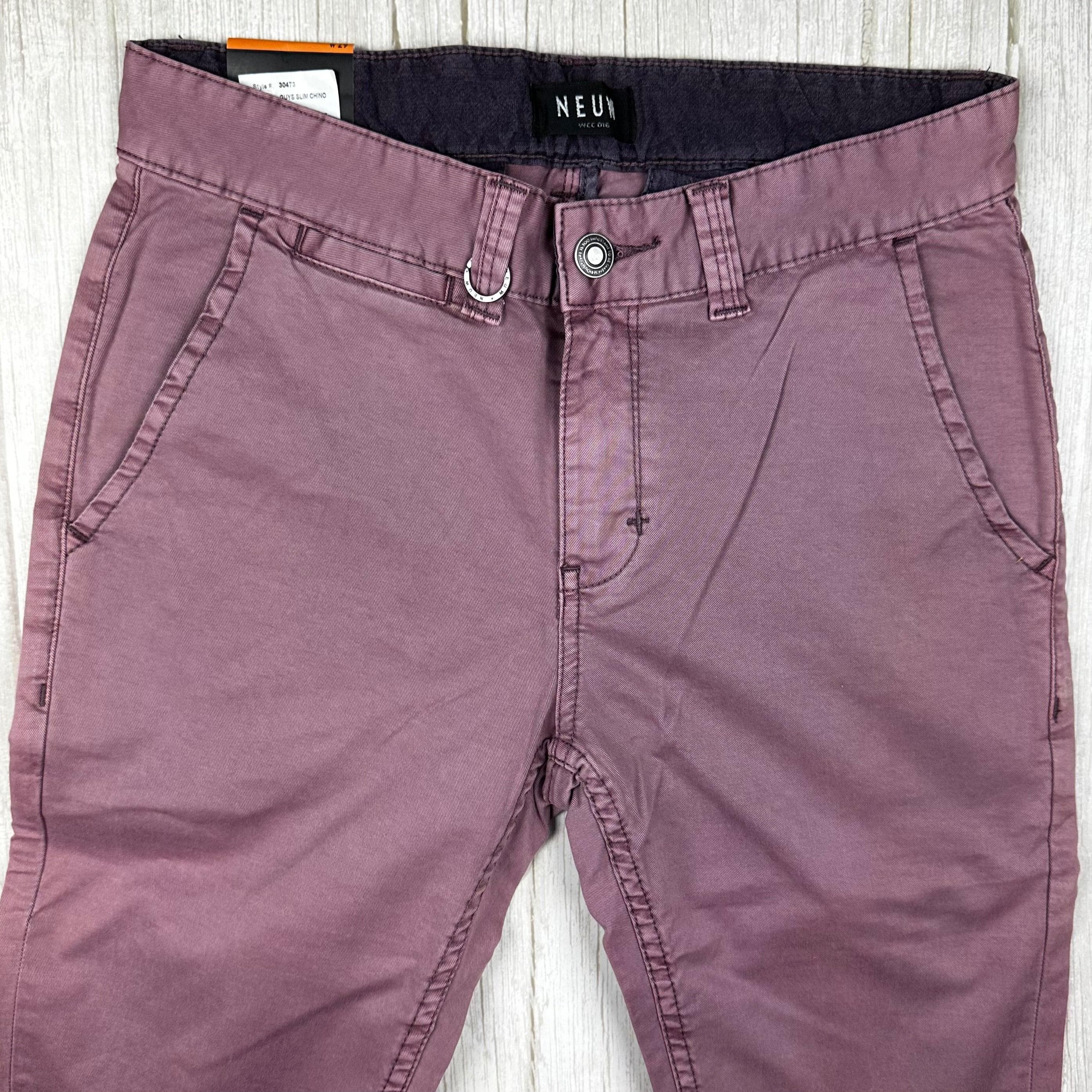 NWT - NEUW 'Guys Slim Chino' in Old Grape -Size 29" — photo 2 of 6
