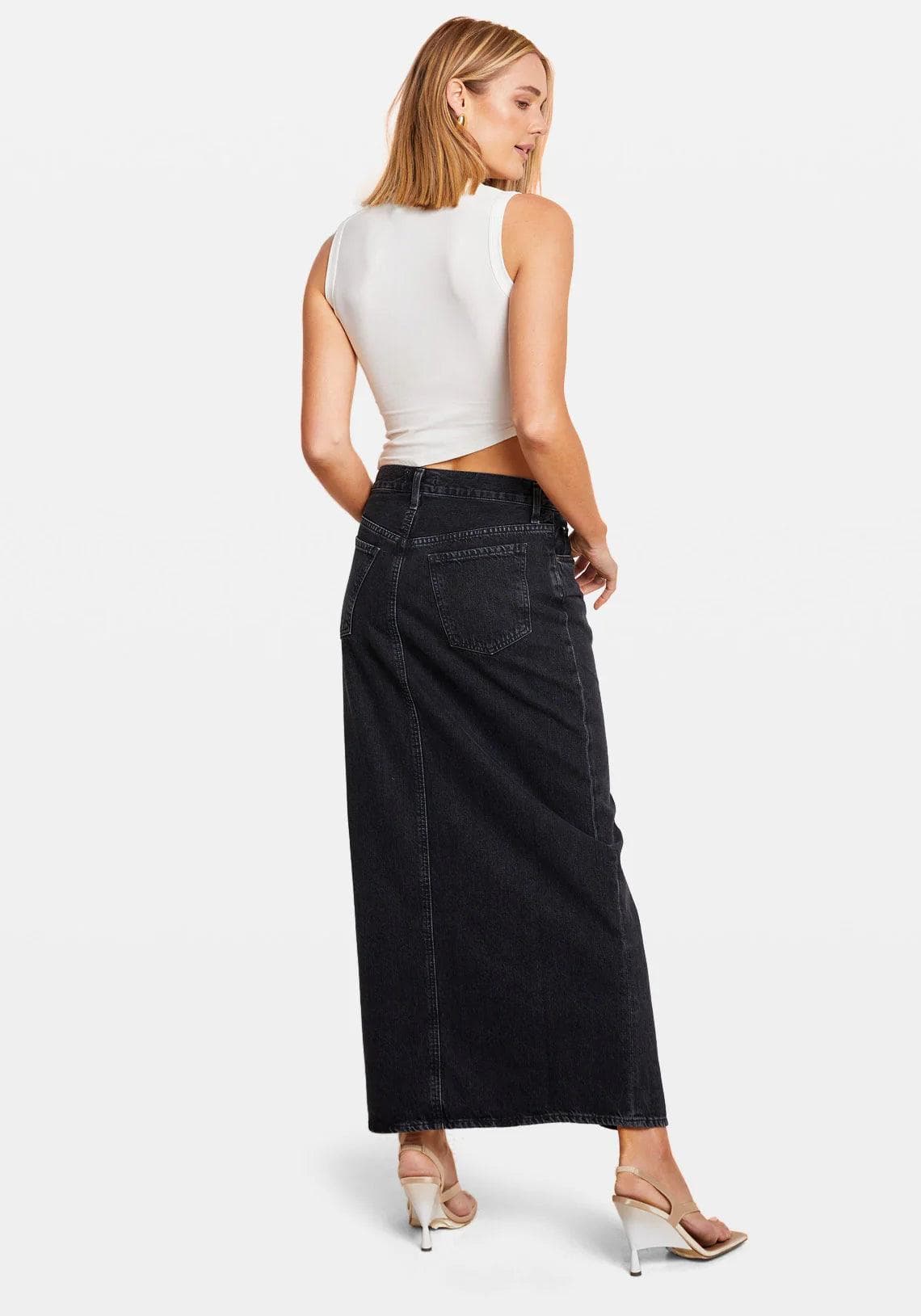 AGOLDE 'Leif Skirt' Vintage Wash Denim Maxi Skirt - Size 28 — photo 2 of 10